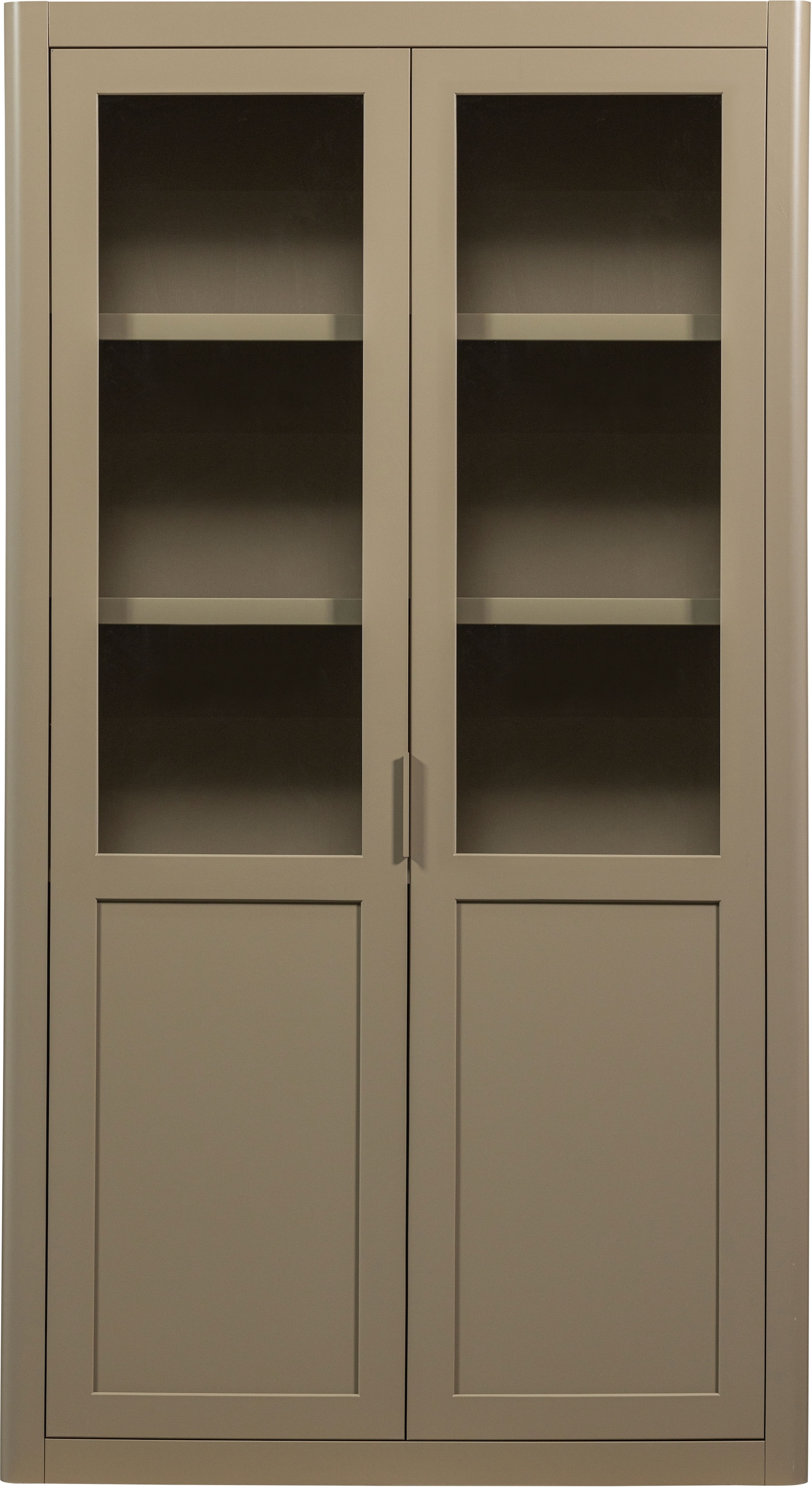 WOOOD Vitrine »Gunnar FSC®-Kiefernholz mit Glasstüren H 217 x B 120 x T 48 cm« Tragkraft 150 kg gesamt, wasserbasierter Schutzlack, Pfleigleicht