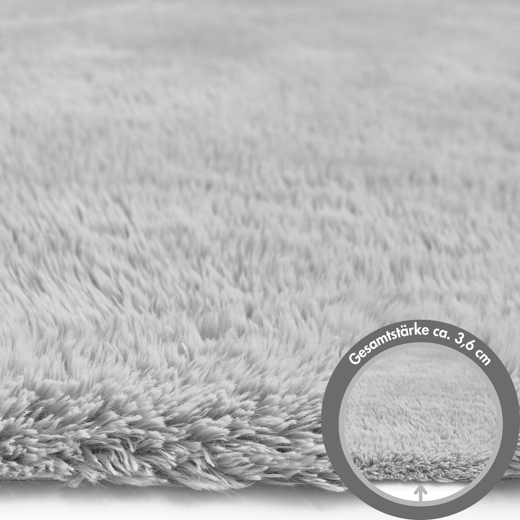 Andiamo Teppich »Alpa« rechteckig 36 mm Höhe Uni Farben, Microfaser, besonders weich & kuschelig, Schlafzimmer