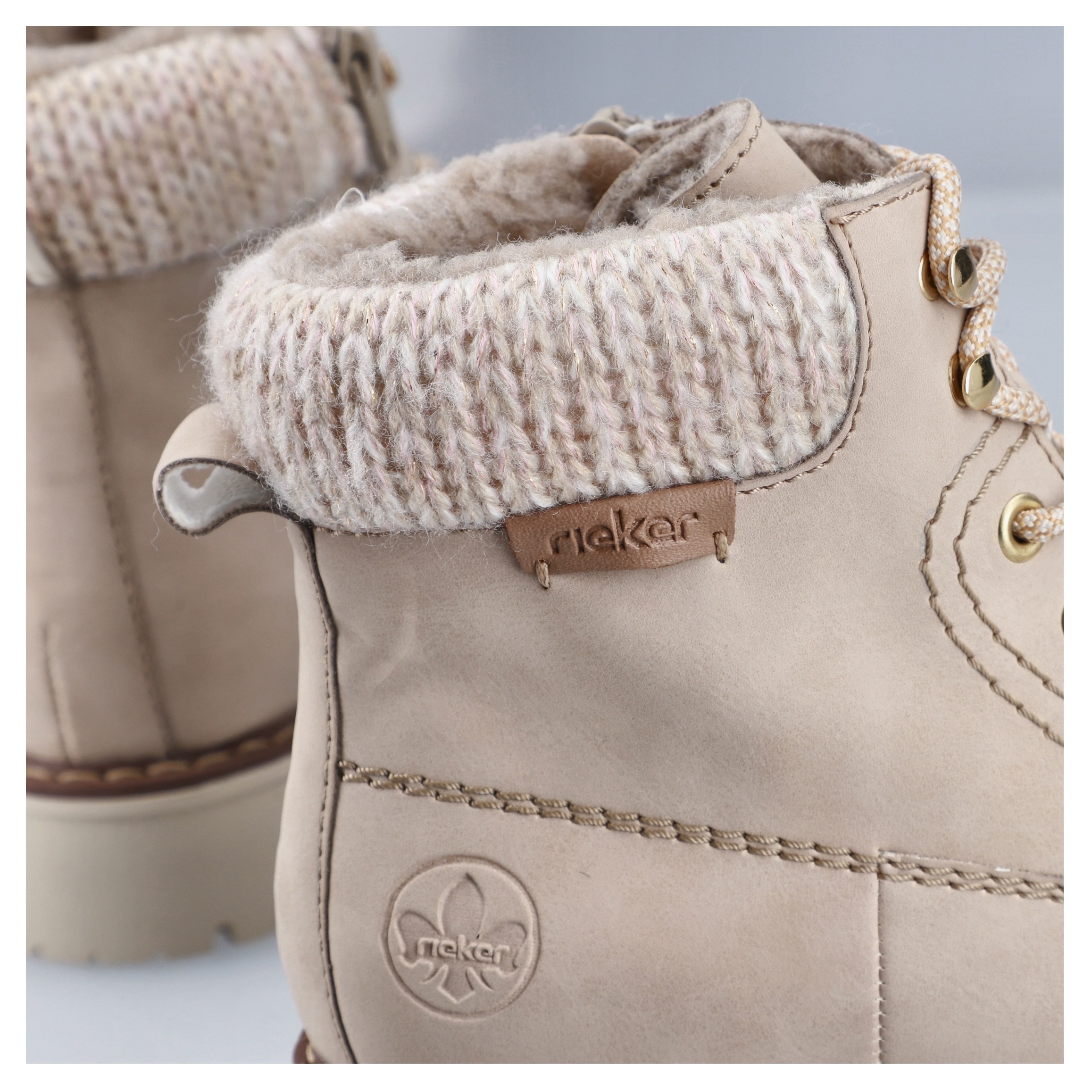 Rieker Winterstiefelette, Schnürboots, Winterboots, Blockabsatz, mit Innenreissverschluss