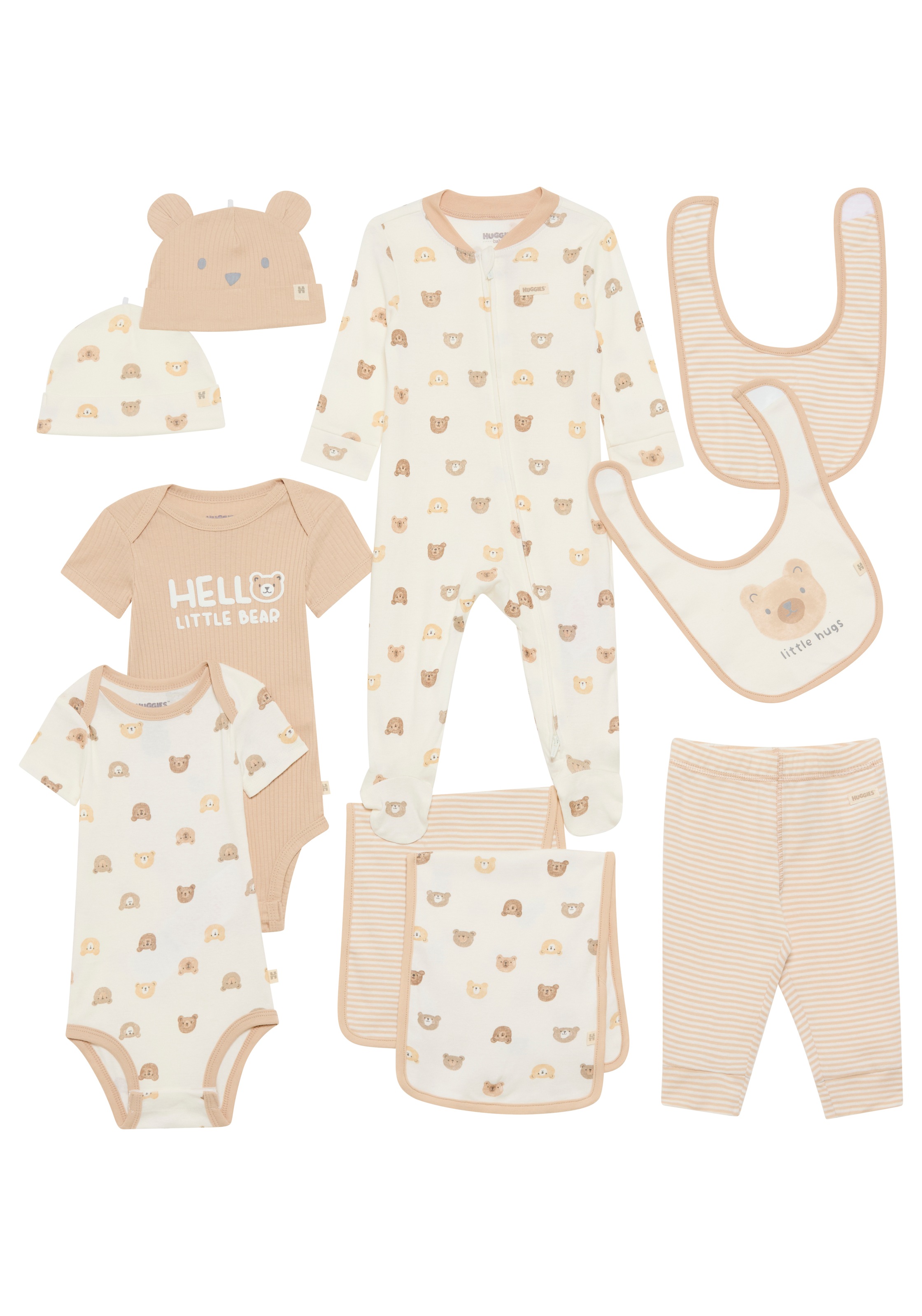 Image of HUGGIES babywear Neugeborenen-Geschenkset "HGHN 10PC GIFT BOX SET" Set, 10 Stk. mit Bärchenmotiven