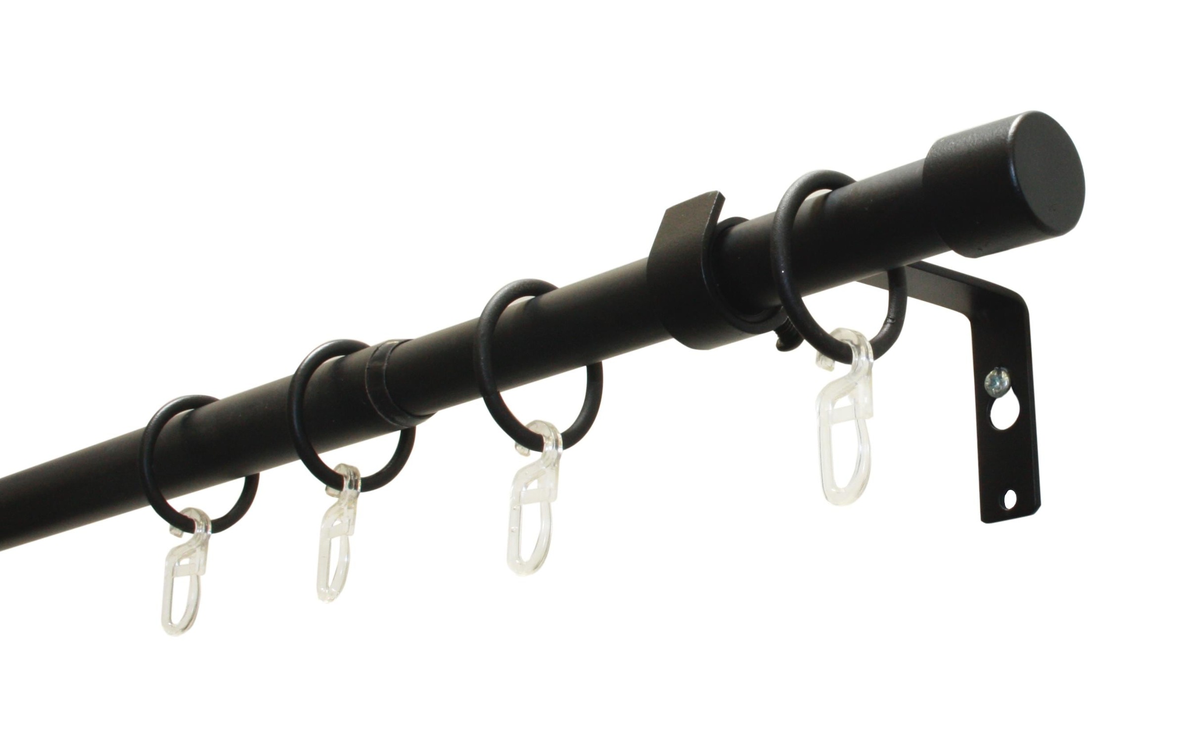 Image of GARDINIA Vorhangstange "Set Cap 1-Lauf" ausziehbar