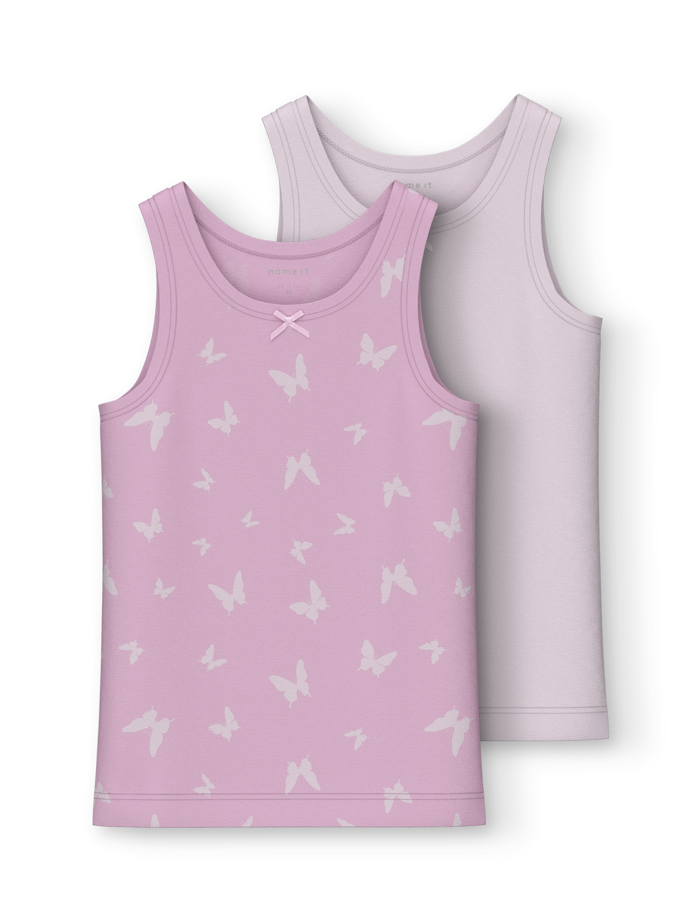 Unterhemd »NMFTANK TOP 2P PINK BUTTERFLY NOOS«, (Set, 2 St.)