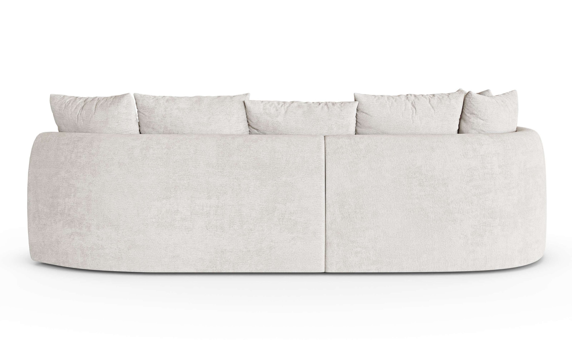 homsy by Ana Johnson Canapé d'angle »PEBBLA L-Form mit vielen Kissen, modernes Design, Bezug- Struktur« Largeur 267 cm, canapé design avec ottomane commandable à droite/gauche