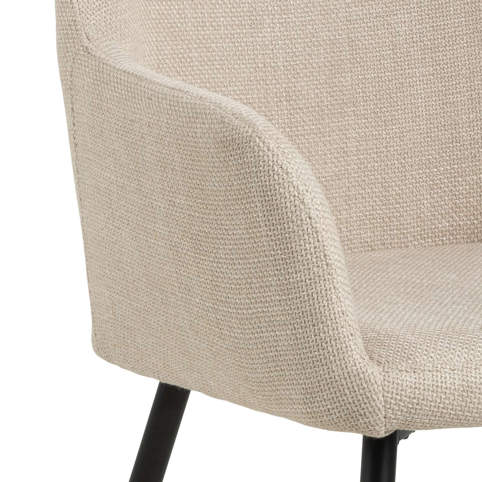 ACTONA GROUP Esszimmerstuhl »Glenda 2er Set, Stoff - mit Armlehne & gepolstert in mehreren Farben« () Bequemer Stuhl im skandinavischen Design & modernem Look