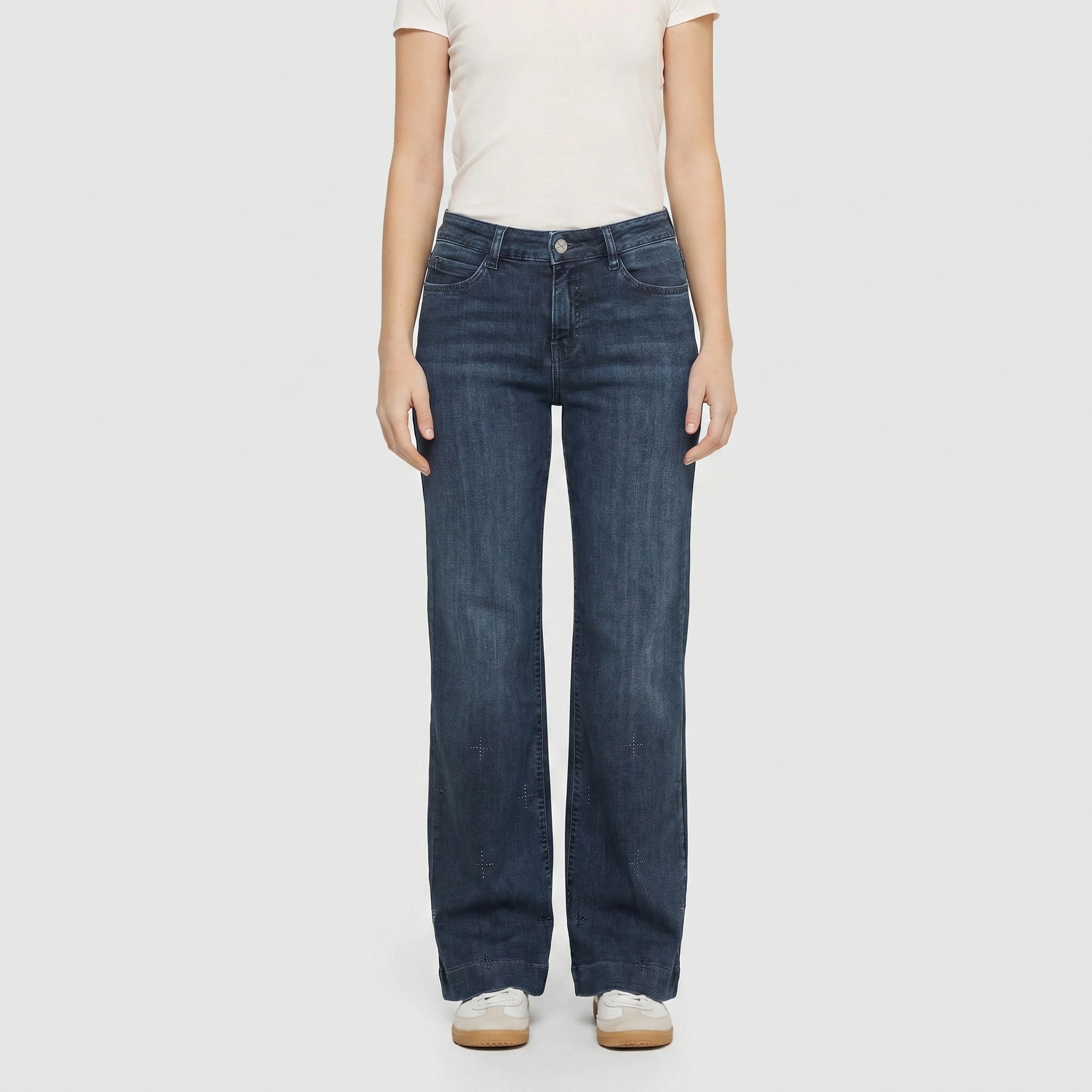 Image of MAC Weite Jeans "DREAM WIDE star" Sehr elastischer Hyperstretch Denim mit figurformendem Effekt