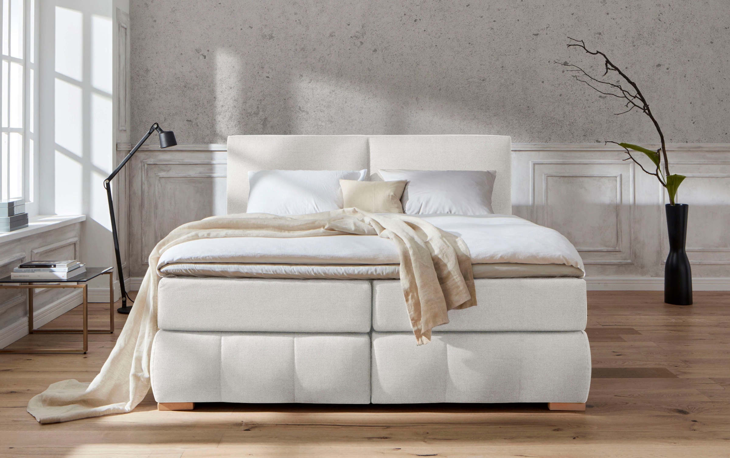 Image of Home affaire Boxspringbett "Wehma" inkl. Topper in 3 verschiedenen Matratzen, auch in Samtstoff