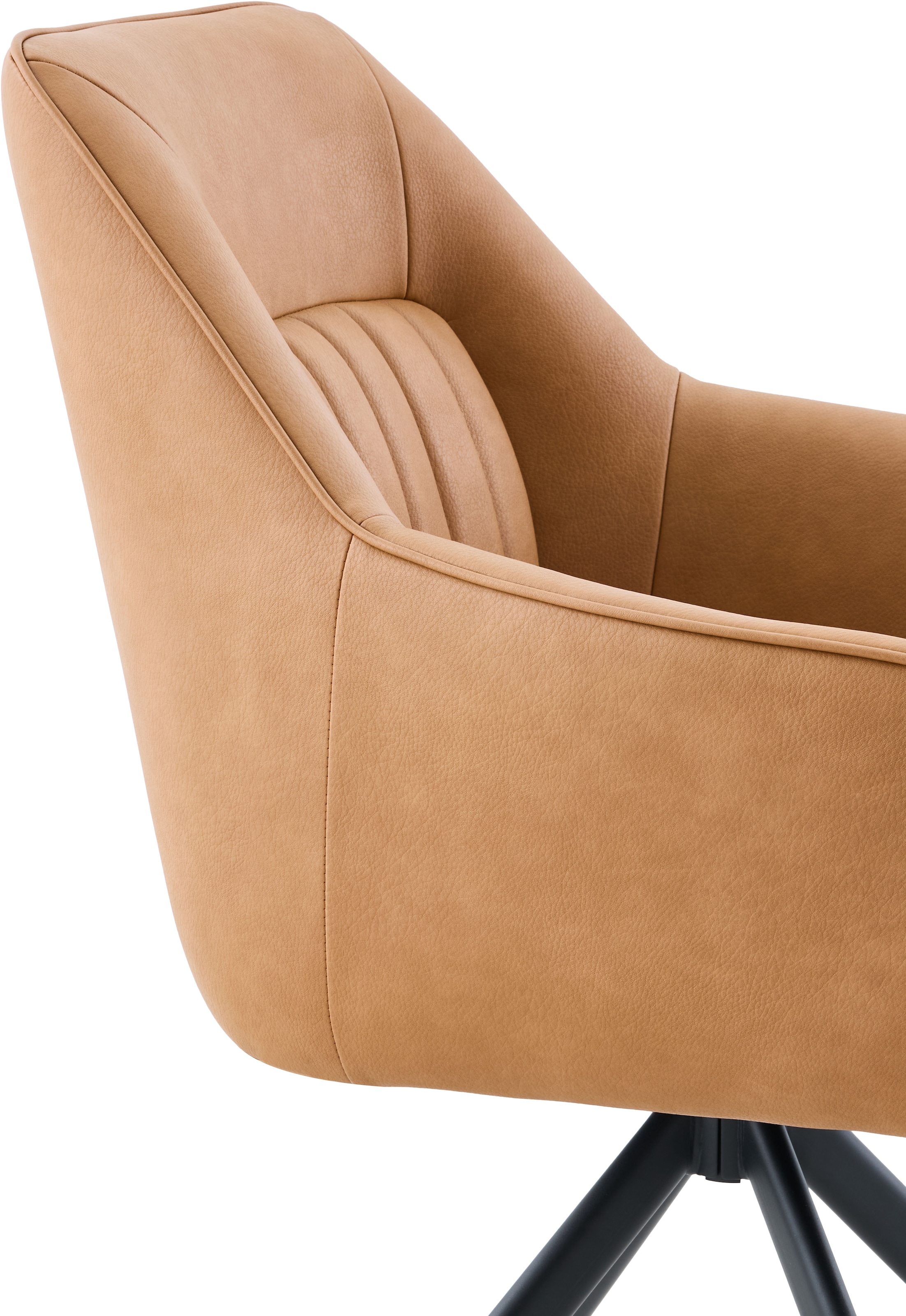 HELA Chaise avec accoudoirs »POLINA« () 1 cuis4 pieds, pivotant à 360°, structure en tube ovale, accoudoirs, aspect cuir