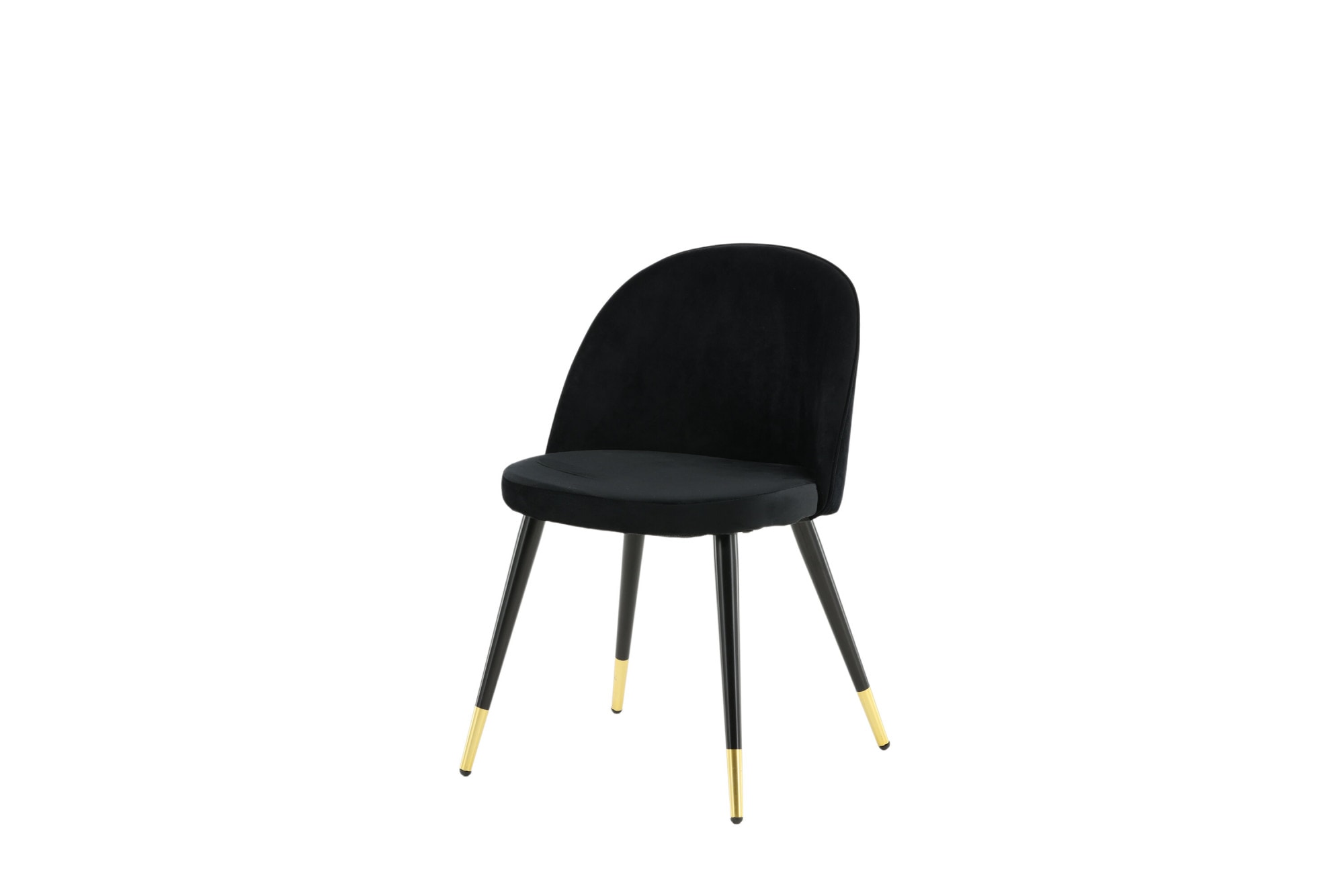 Venture Home Chaise de salle à manger »Velvet, 2er-Set Esszimmerstühle in Hellgrau-Samt, Messing-Beine« () 2 cuischaise rembourrée, revêtement doux, pieds en métal, arrondi