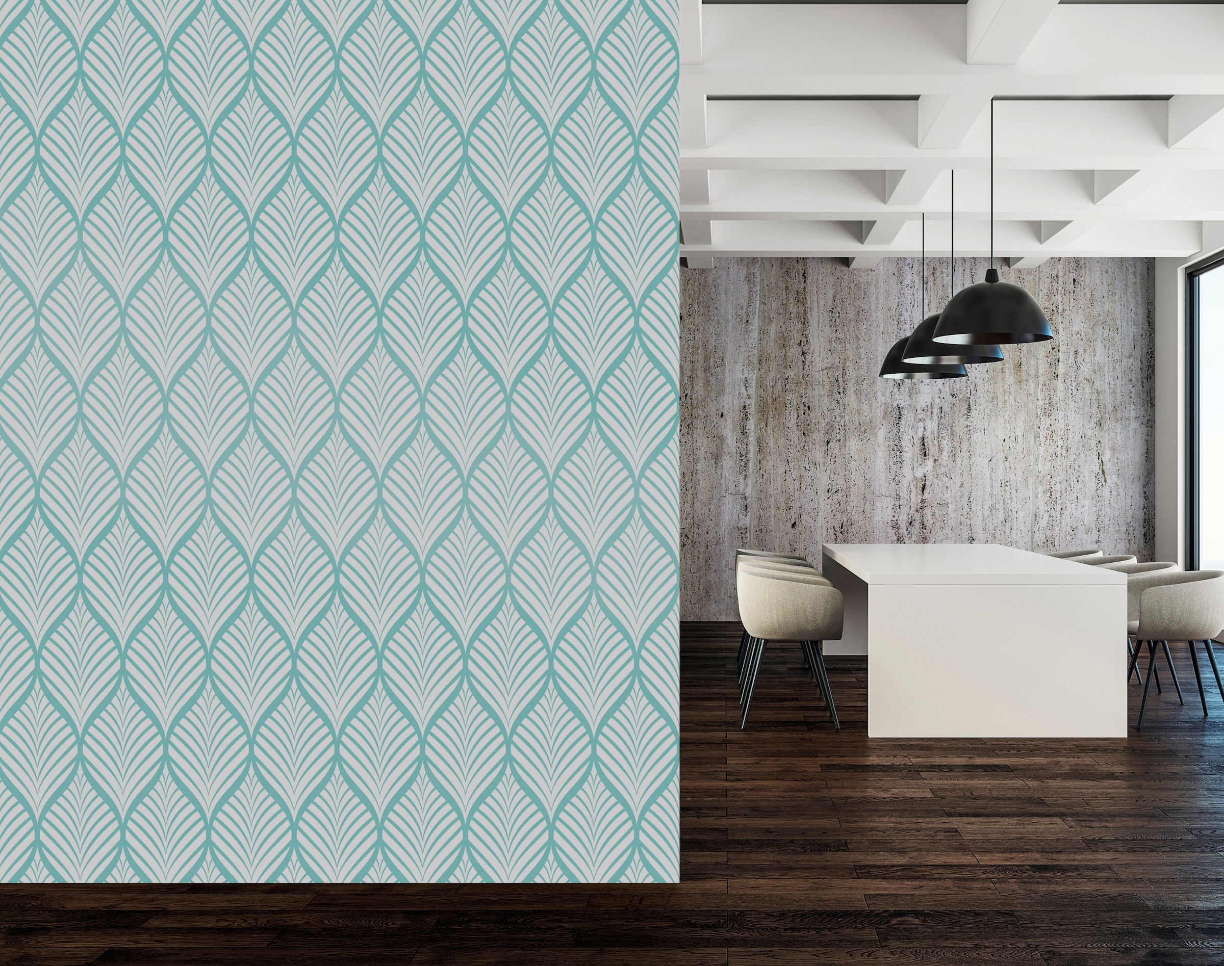 queence Papier peint vinyle »Natalie« Motif | botanique | floral | imprimé | naturellement | à motifs 90x250cm, selbstklebend, kinderleichte Anbringung, , Sticker