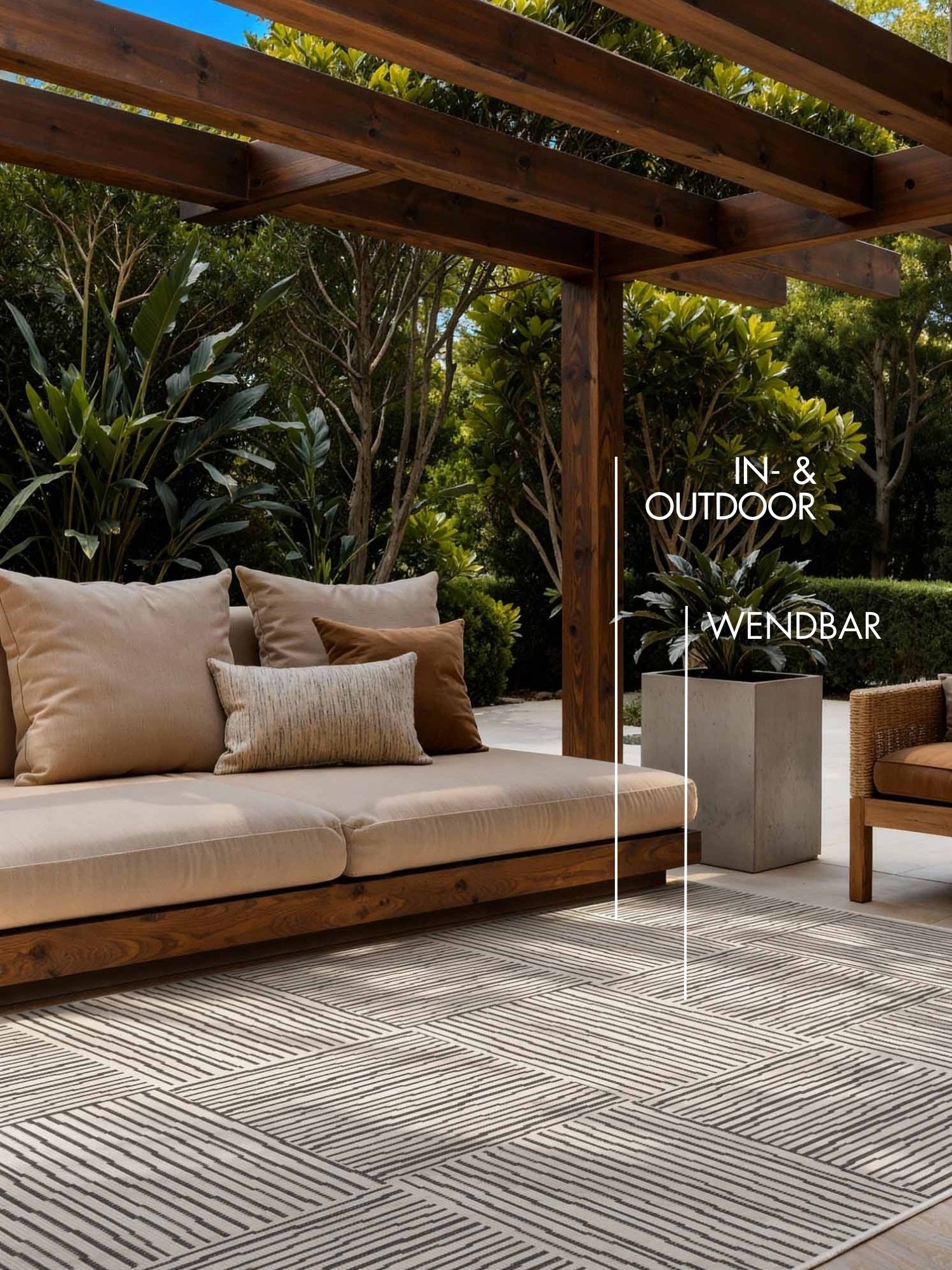 Ted Baker Teppich »Nightingale« rechteckig 8 mm Höhe Designteppich, Wetterfest, Pflegeleicht, Modern, Wohnzimmer, Terrasse