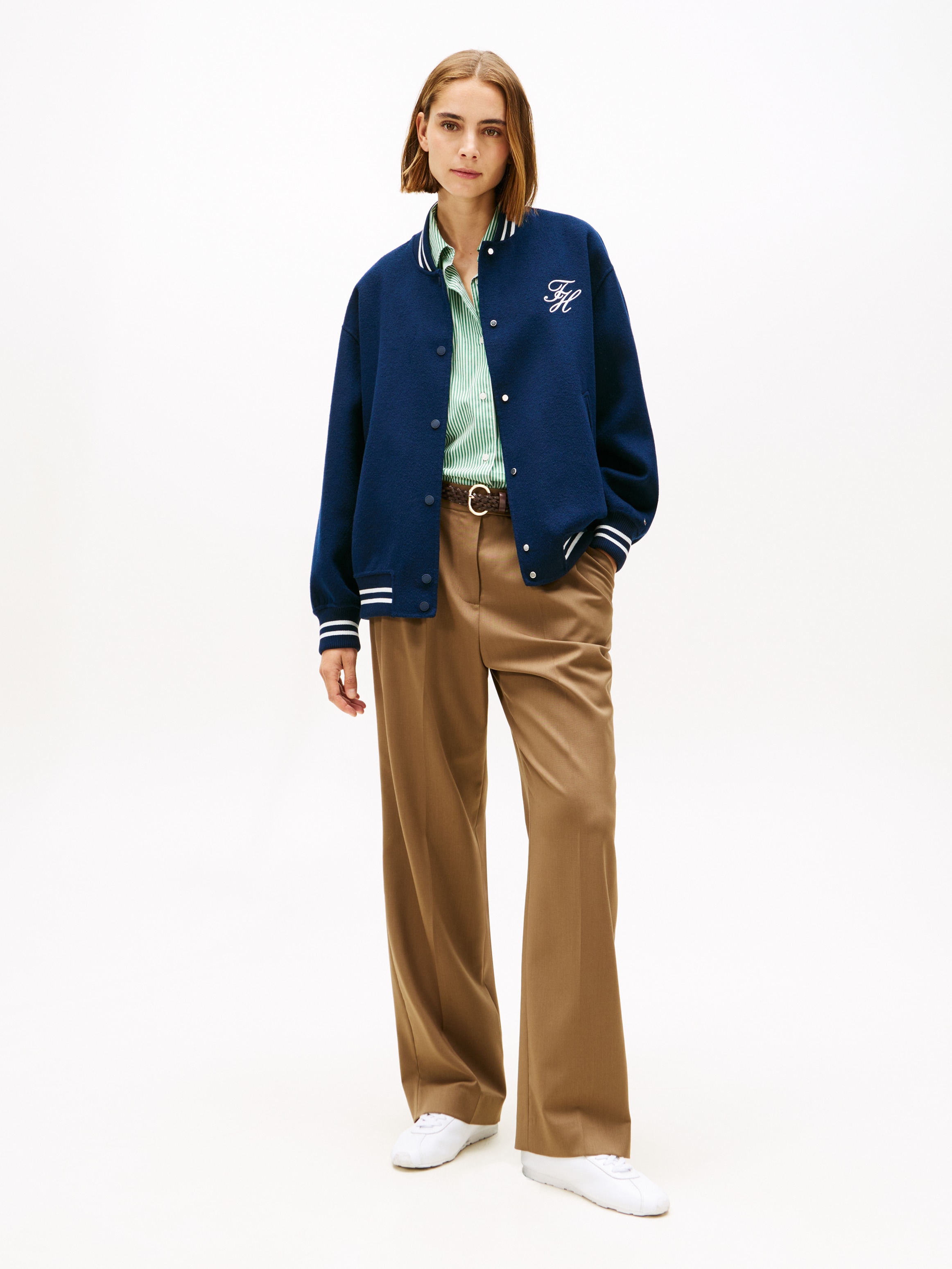 Tommy Hilfiger Veste bomber »DF WOOL VARSITY BOMBER« mit Wolle