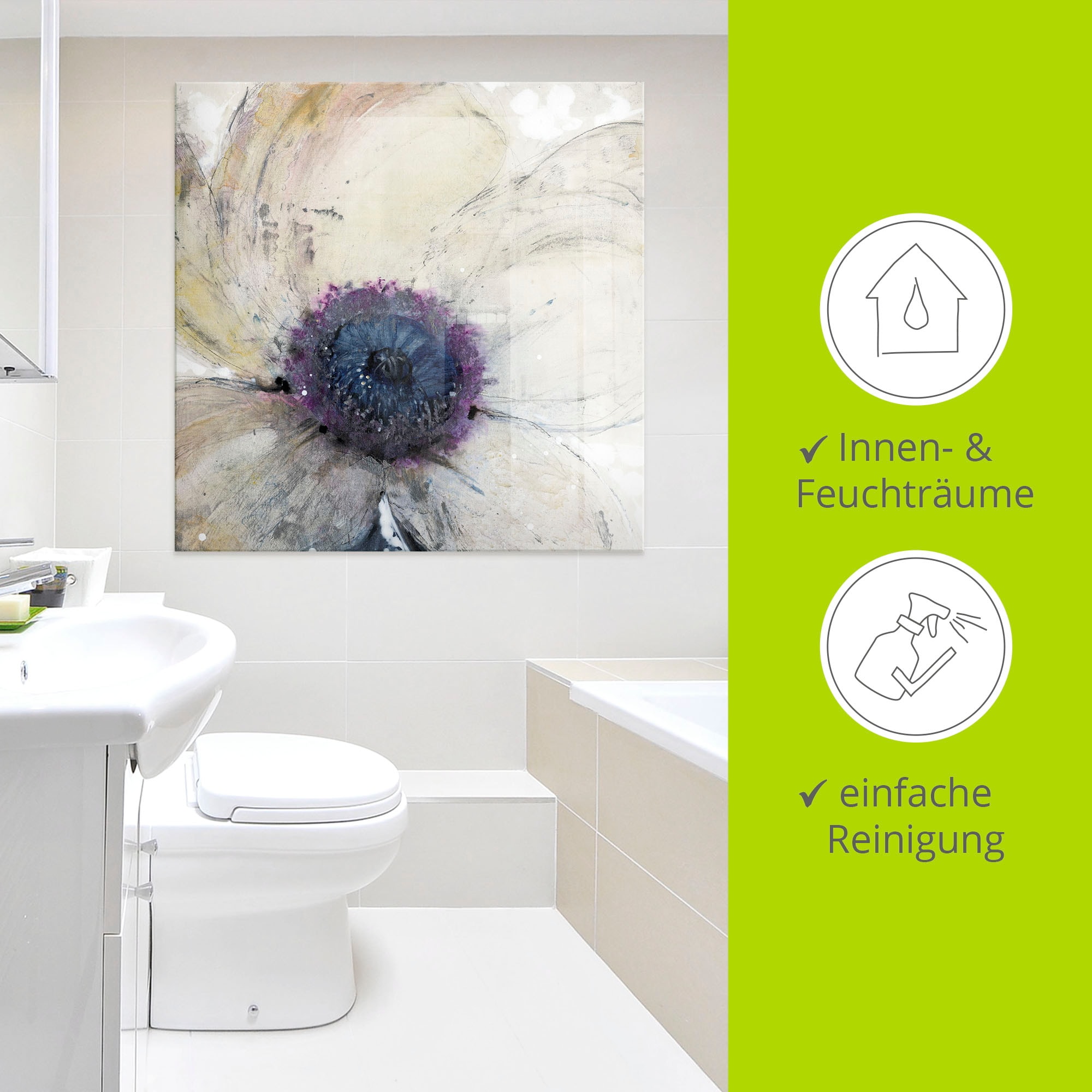 Artland Glasbild »Blumenfluss II« Blumen 1 Stk. tlg. in verschiedenen Grössen