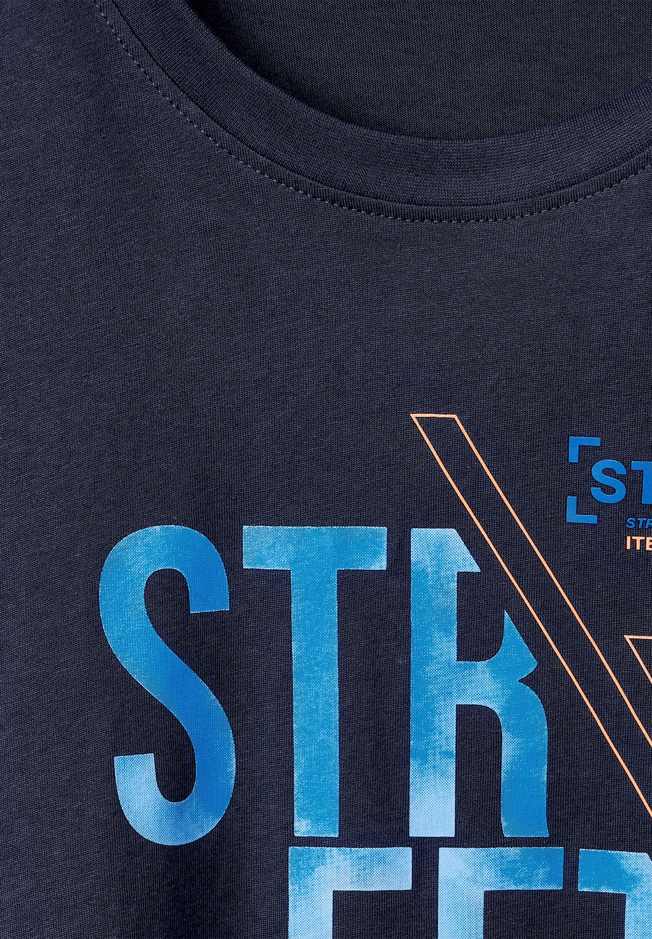 STREET ONE MEN T-Shirt, mit Label-Front-Print