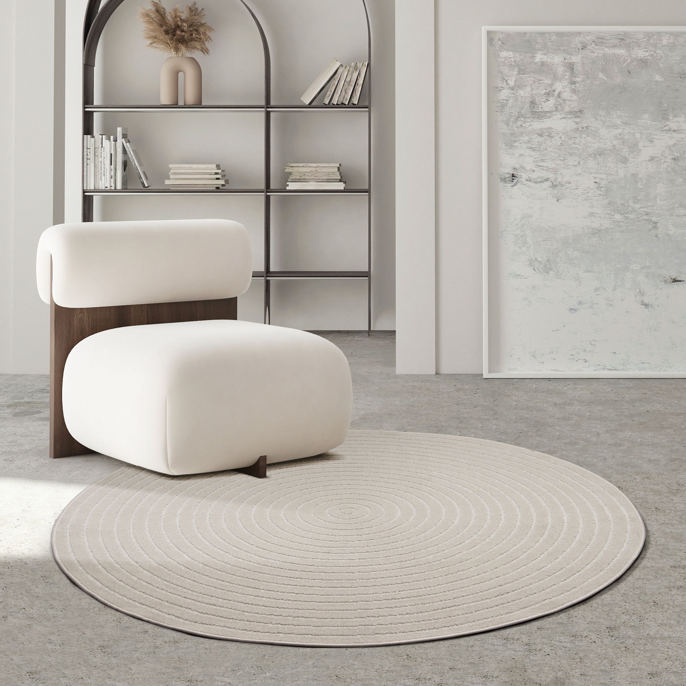 Image of the carpet Teppich "Santo Plus" rund 5 mm Höhe Plus moderner robuster In und Outdoor Teppich
