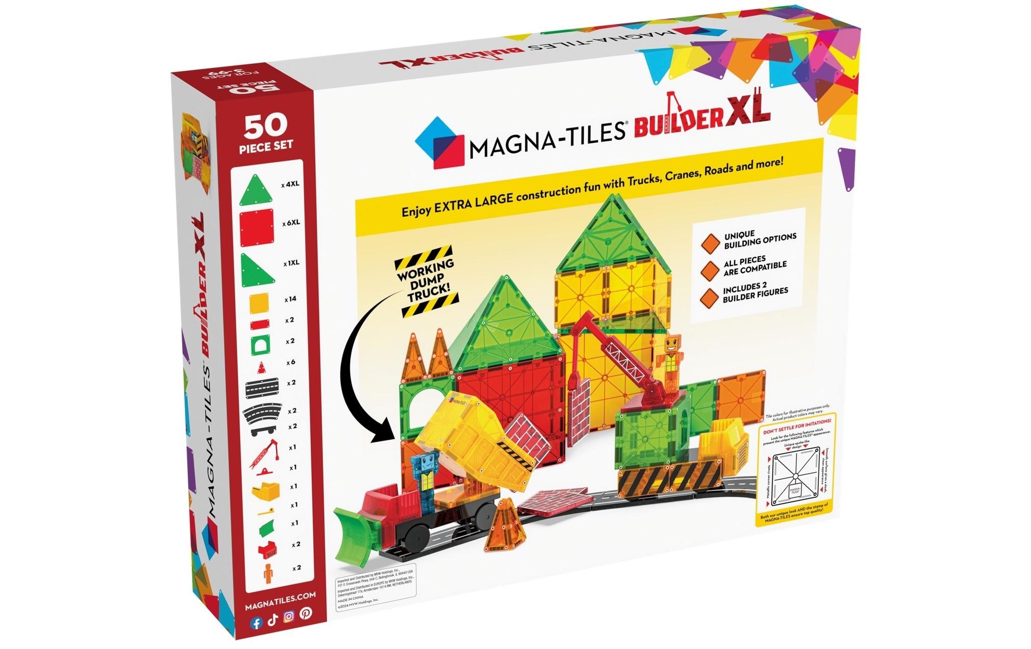 Spielbausteine »Magna-Tiles Baustelle XL 50-teilig«, (50 St.)