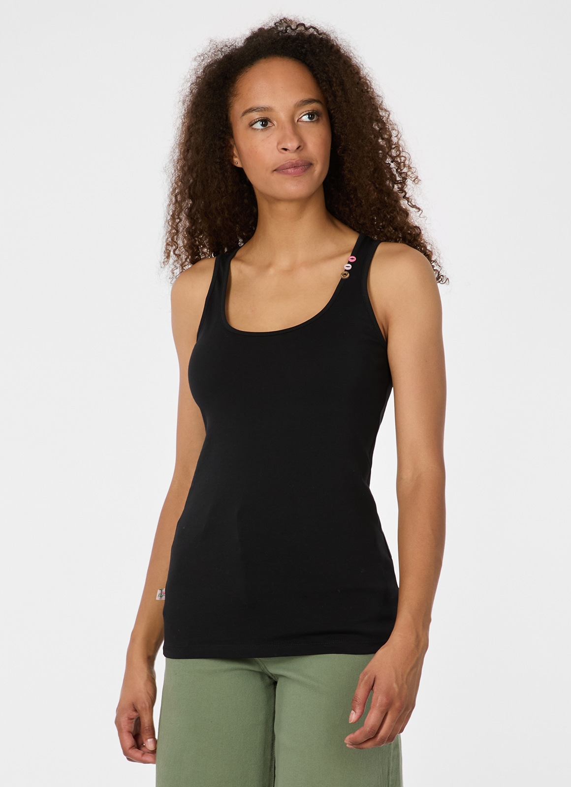 Image of Ragwear Tanktop "FLLOUKIA GOTS" mit markentypischen 3-Knöpfen am Rundhals-Ausschnitt