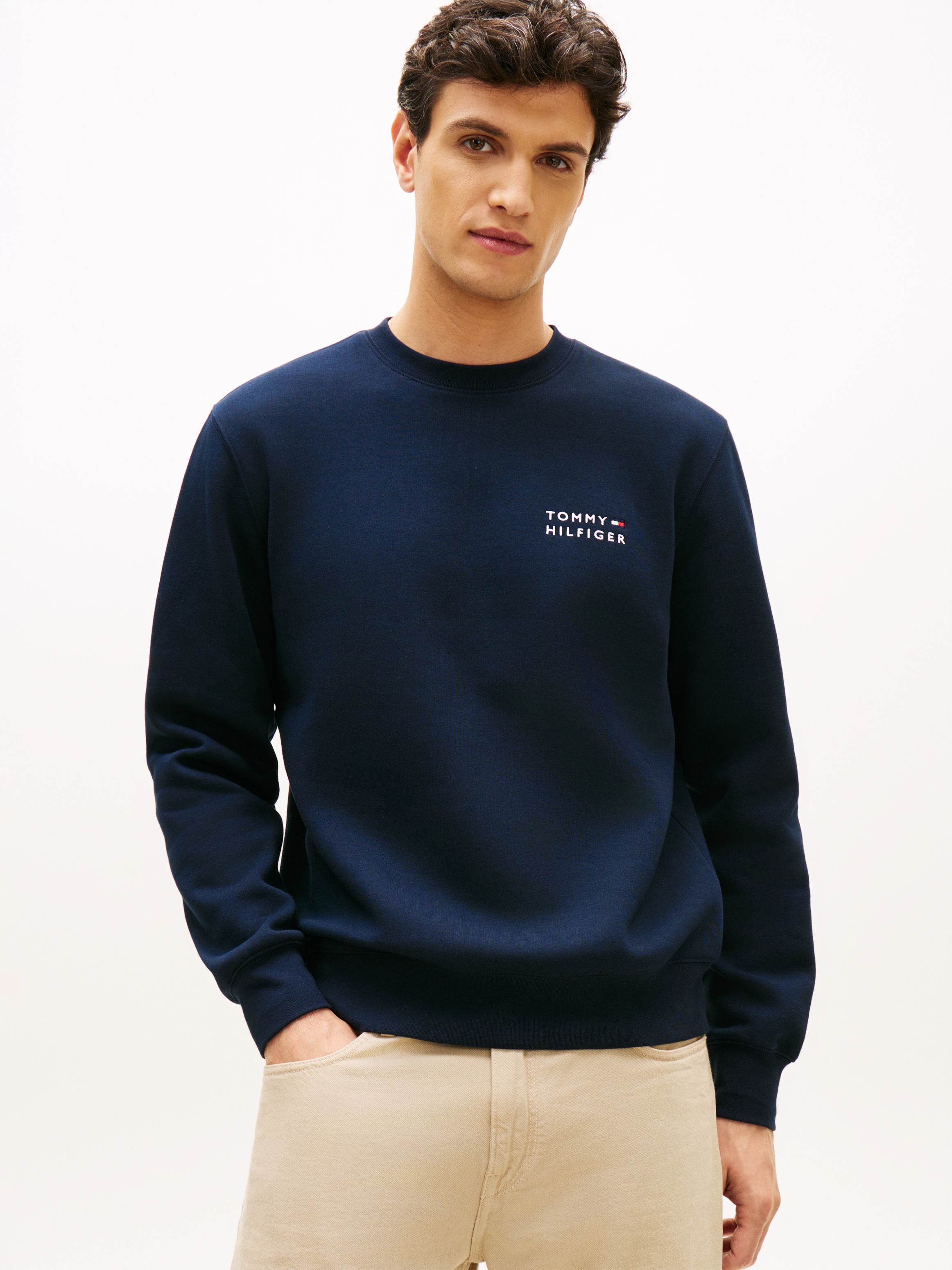 Image of Tommy Hilfiger Sweatshirt "BRAND LOVE TERRY EMBROIDDERY STACK"