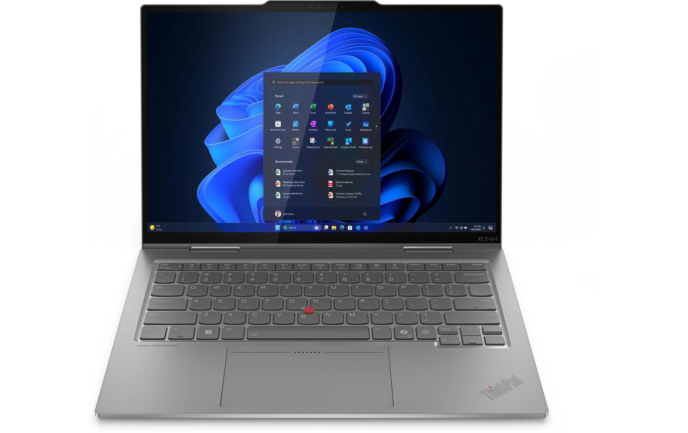 Lenovo Ordinateur portable »ThinkPad X1 2-in-1 Gen. 10 Aura Edition Copilot+ PC« / 14 ″ Intel Core Ultra 7 ARC