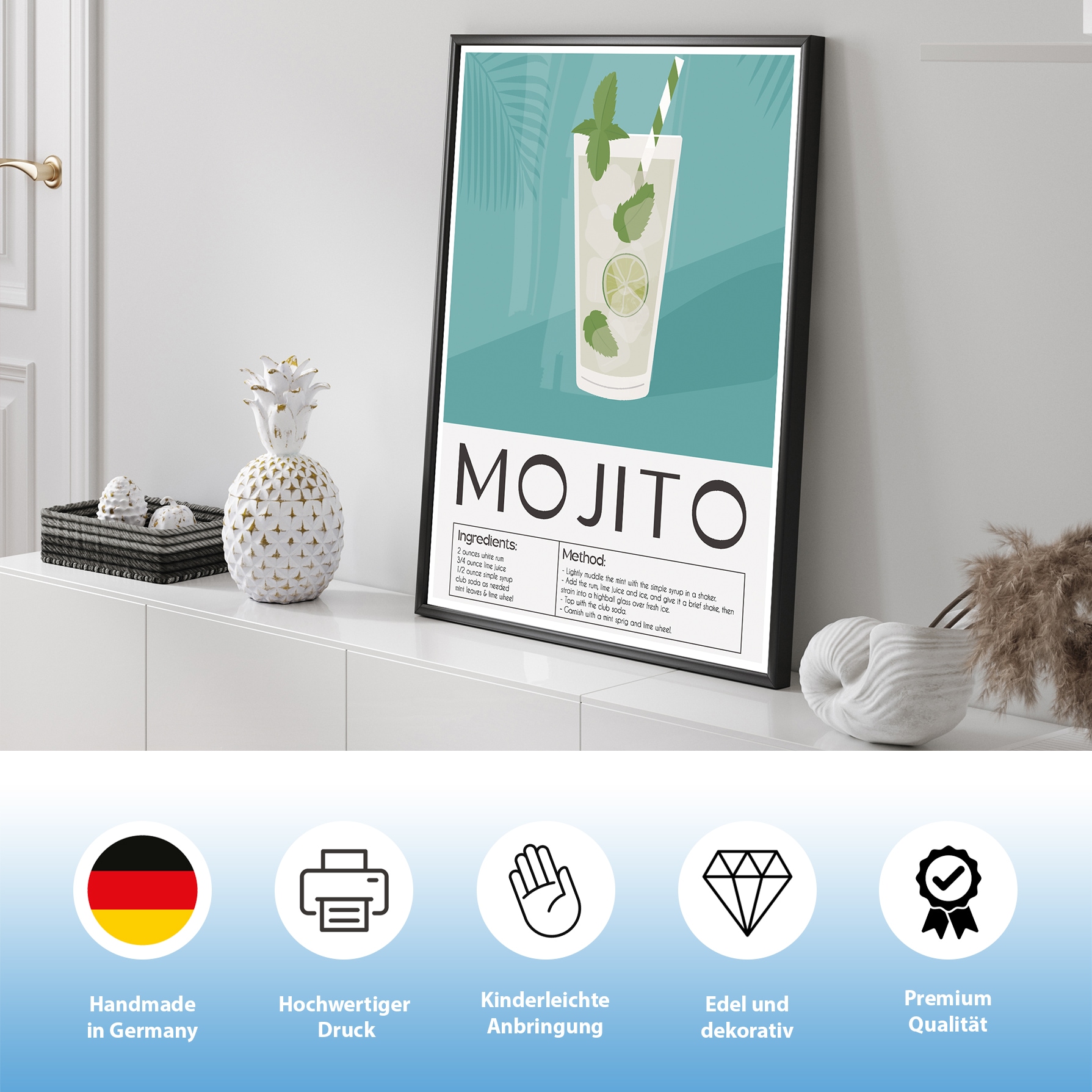 queence Bild mit Rahmen »Gudrun« Premium Rahmenbild