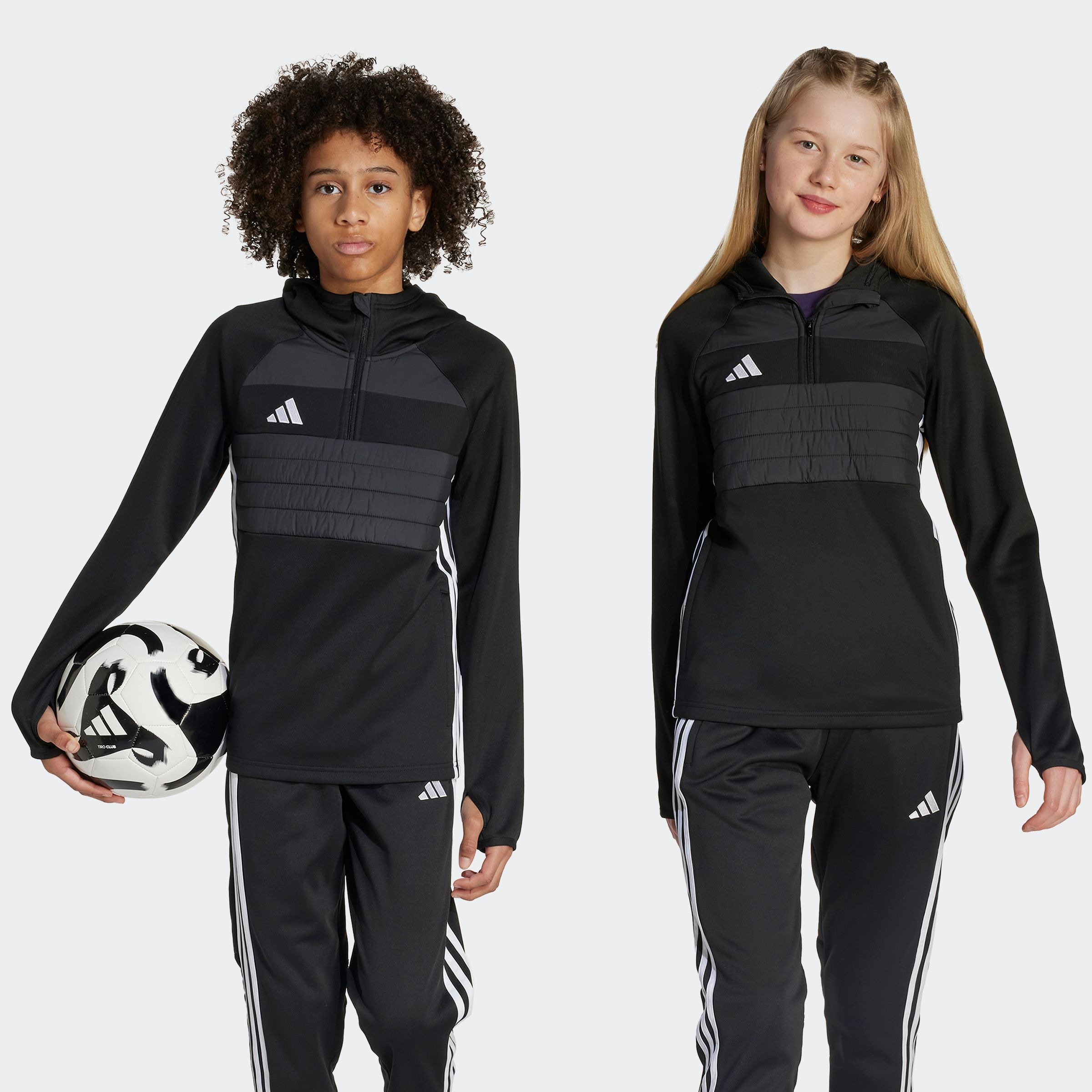 Image of adidas Performance Kapuzensweatshirt "TIRO 25 ESSENTIALS WINTERIZED TRAININGSOBERTEIL FÜR KINDER"