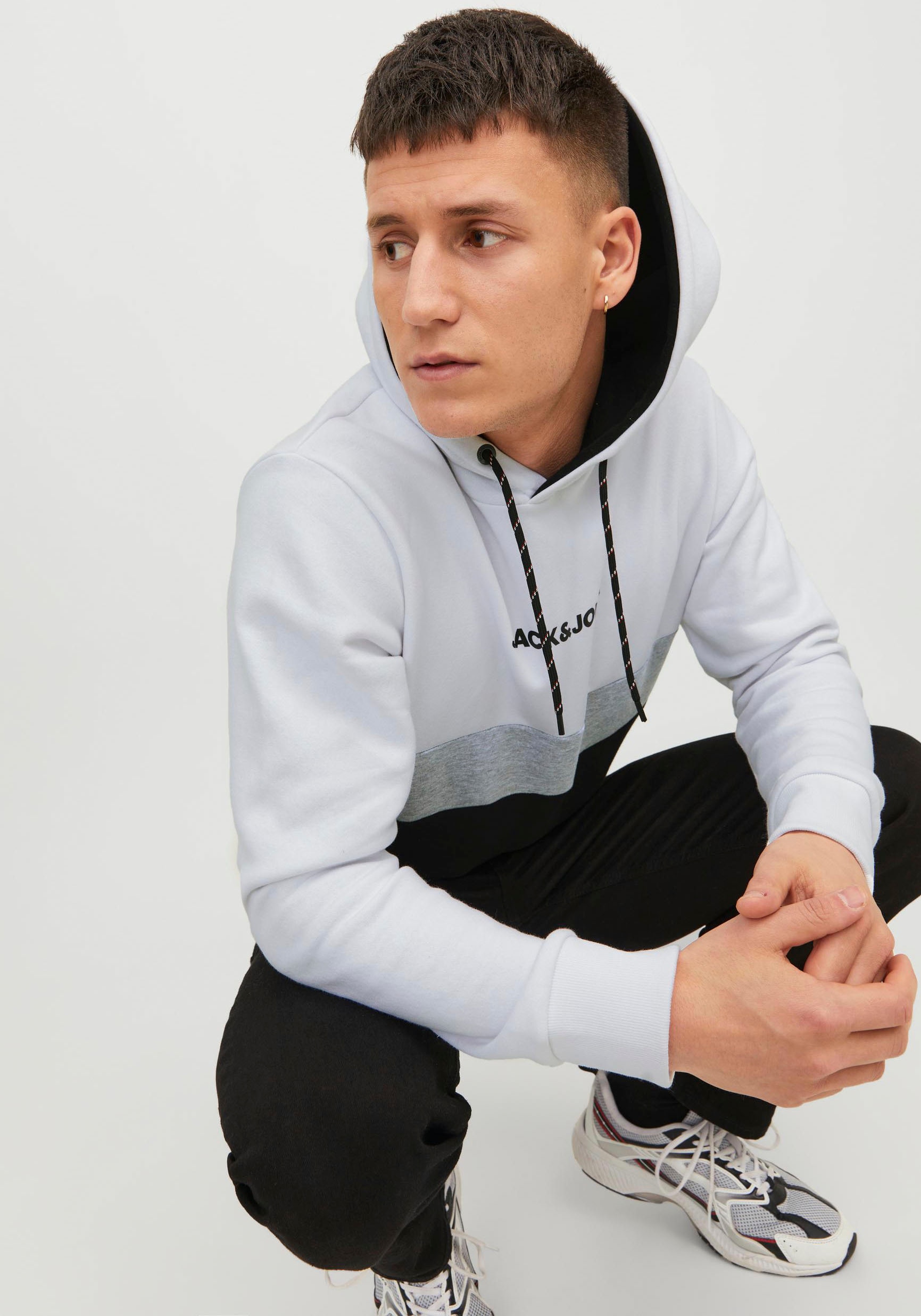Jack & Jones Kapuzensweatshirt »JJEREID BLOCKING SWEAT HOOD NOOS«