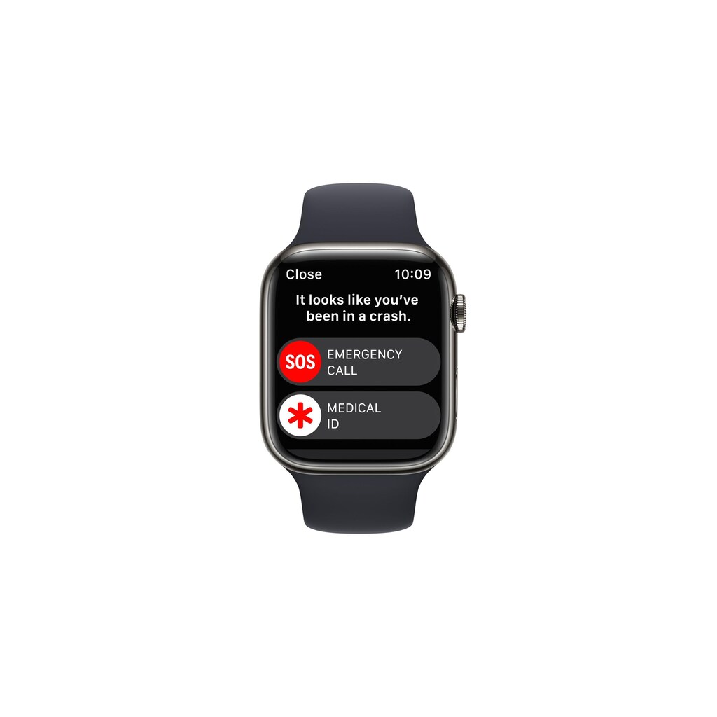 Apple Smartwatch »Series 8, Edelstahlgehäuse«, (Watch OS)