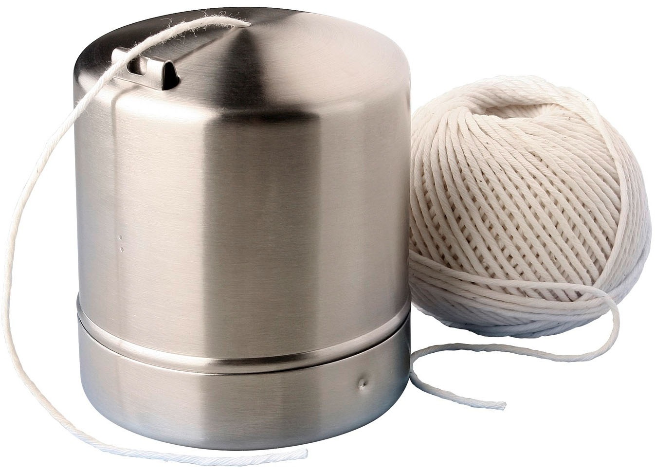 Image of WENKO Aufbewahrungsbox, aus Edelstahl, für Küchenfaden (ohne Verheddern), inklusive 40 m Kordel bei Ackermann Versand Schweiz
