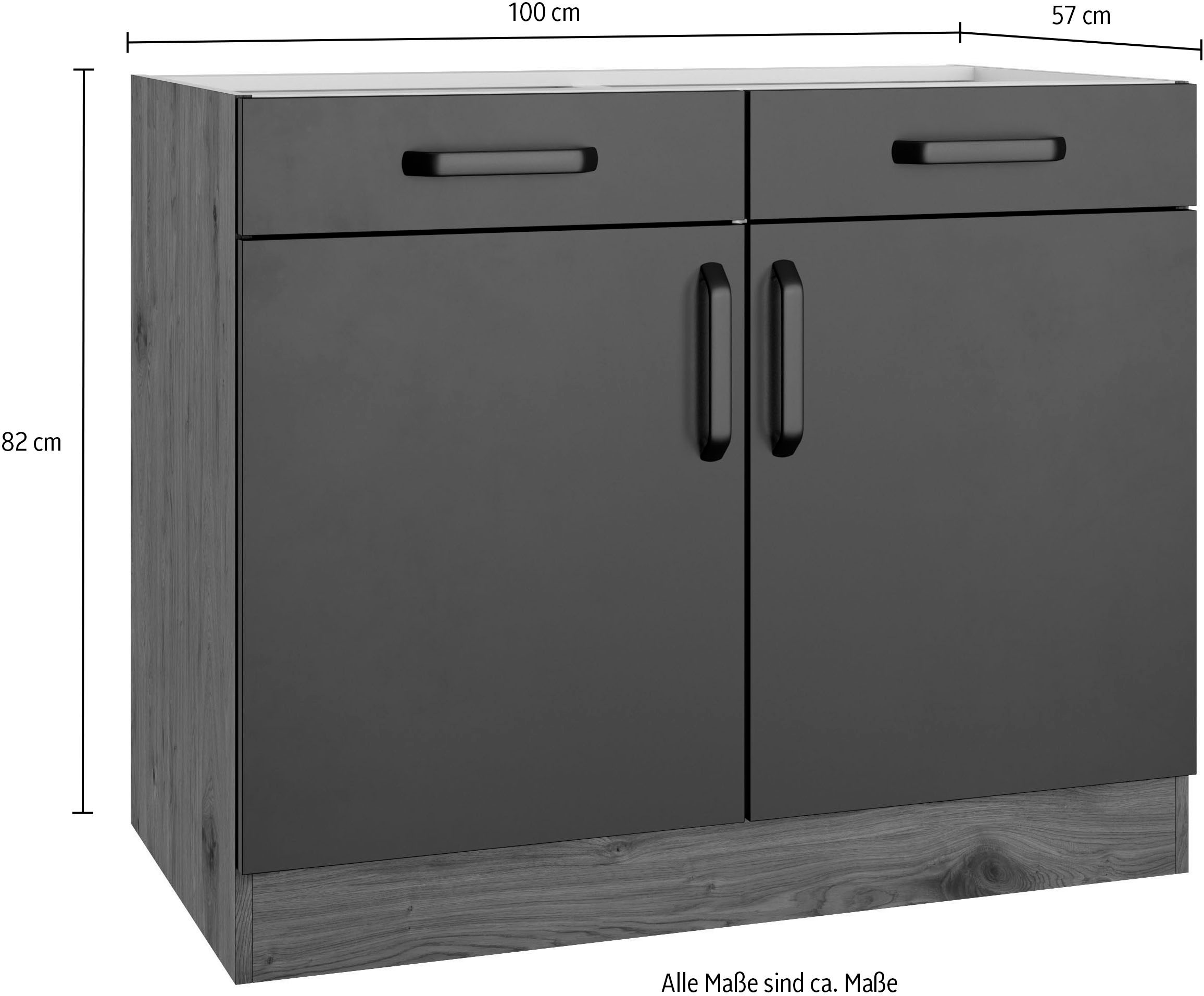 wiho Küchen Unterschrank »Elba« Breite 100 cm