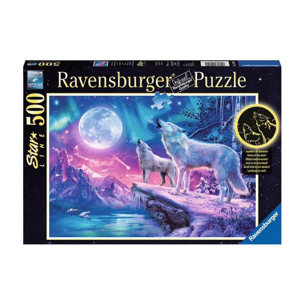 Ravensburger Puzzle »Wolf im Nordlicht«