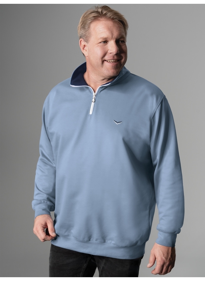 Trigema Sweatshirt »TRIGEMA Sweatshirt mit Kragen und Reissverschluss«
