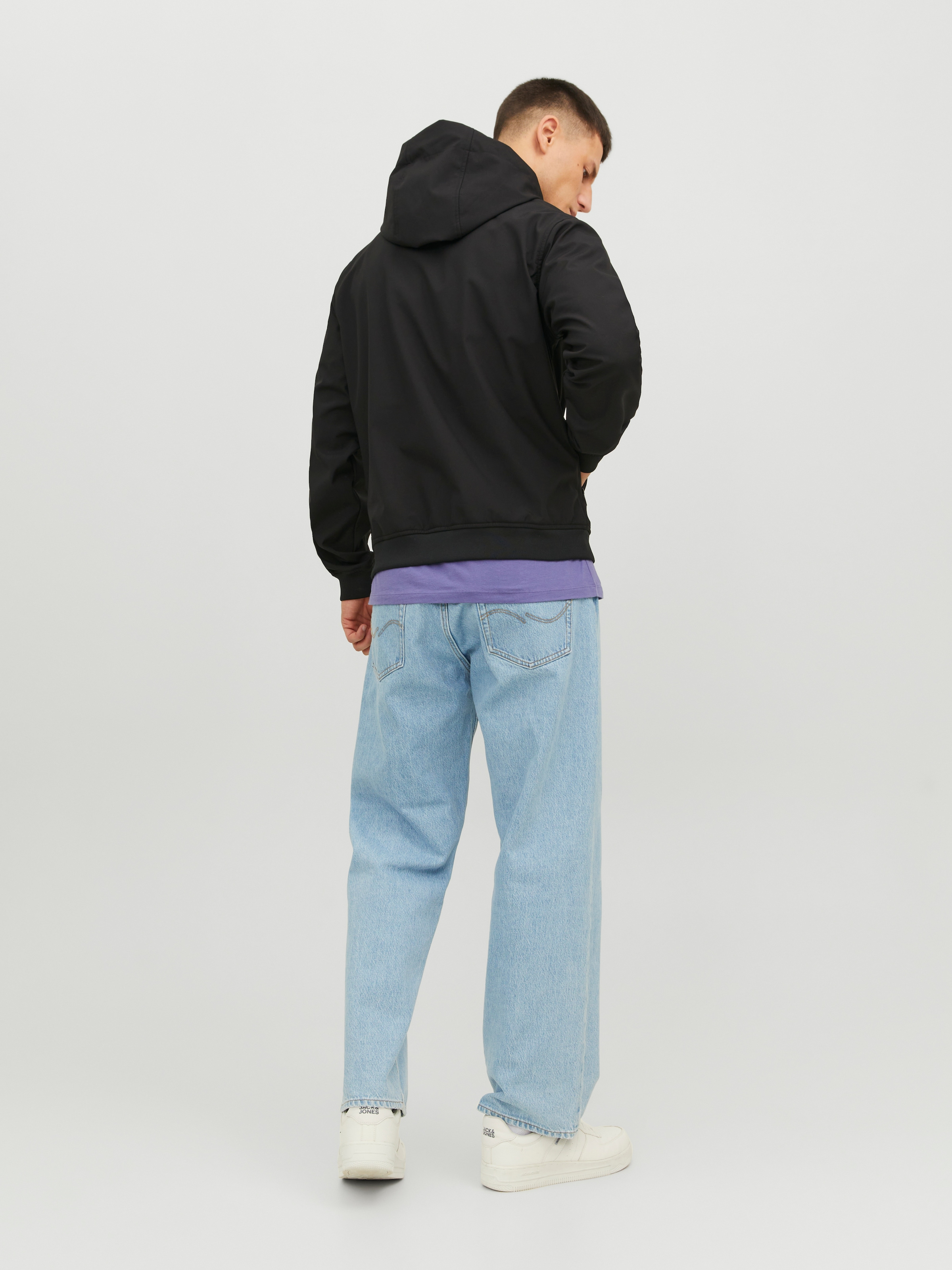 Jack & Jones Veste softshell »JJEBASIC mit wasserabweisender Funktion« avec capuche fibre synthétique, coupe régulière
