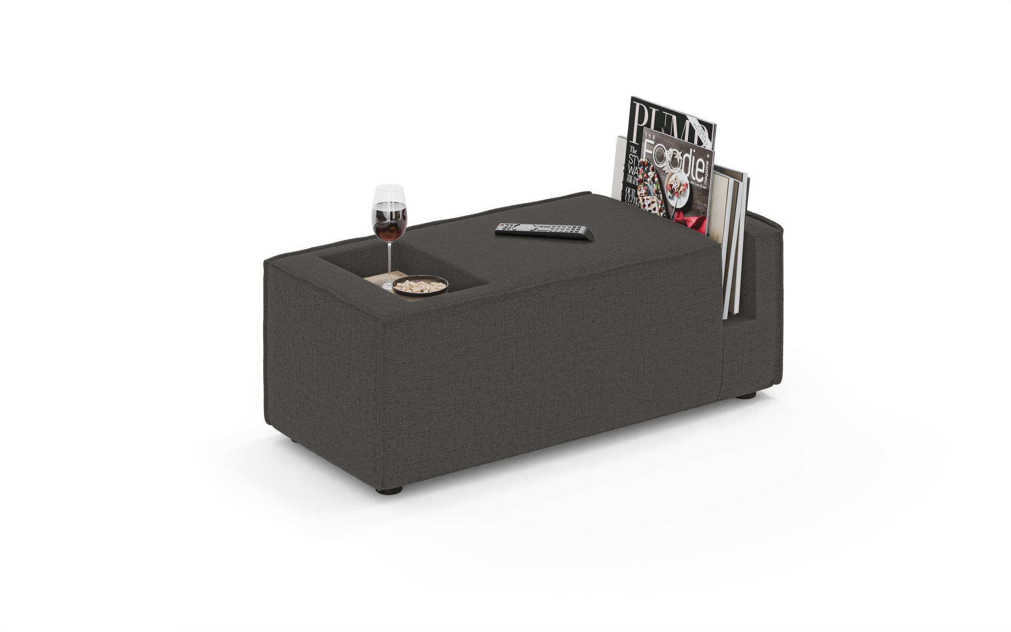Image of GOODproduct Sofaelement "HAILY Tisch für das Modulsofa, Masse B/T/H: 45/100/37 cm" als Modul oder separat verwendbar, mit Steckfach und Ablagefläche