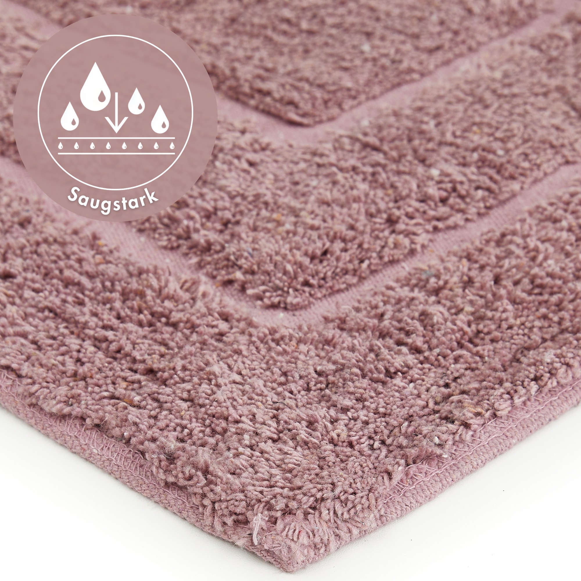 Andiamo Tapis de bain »Havanna, 50x80 cm« Höhe 7,5 mm Badteppich, Uni Farben, Hoch-Tief Effekt, verschiedene Designs