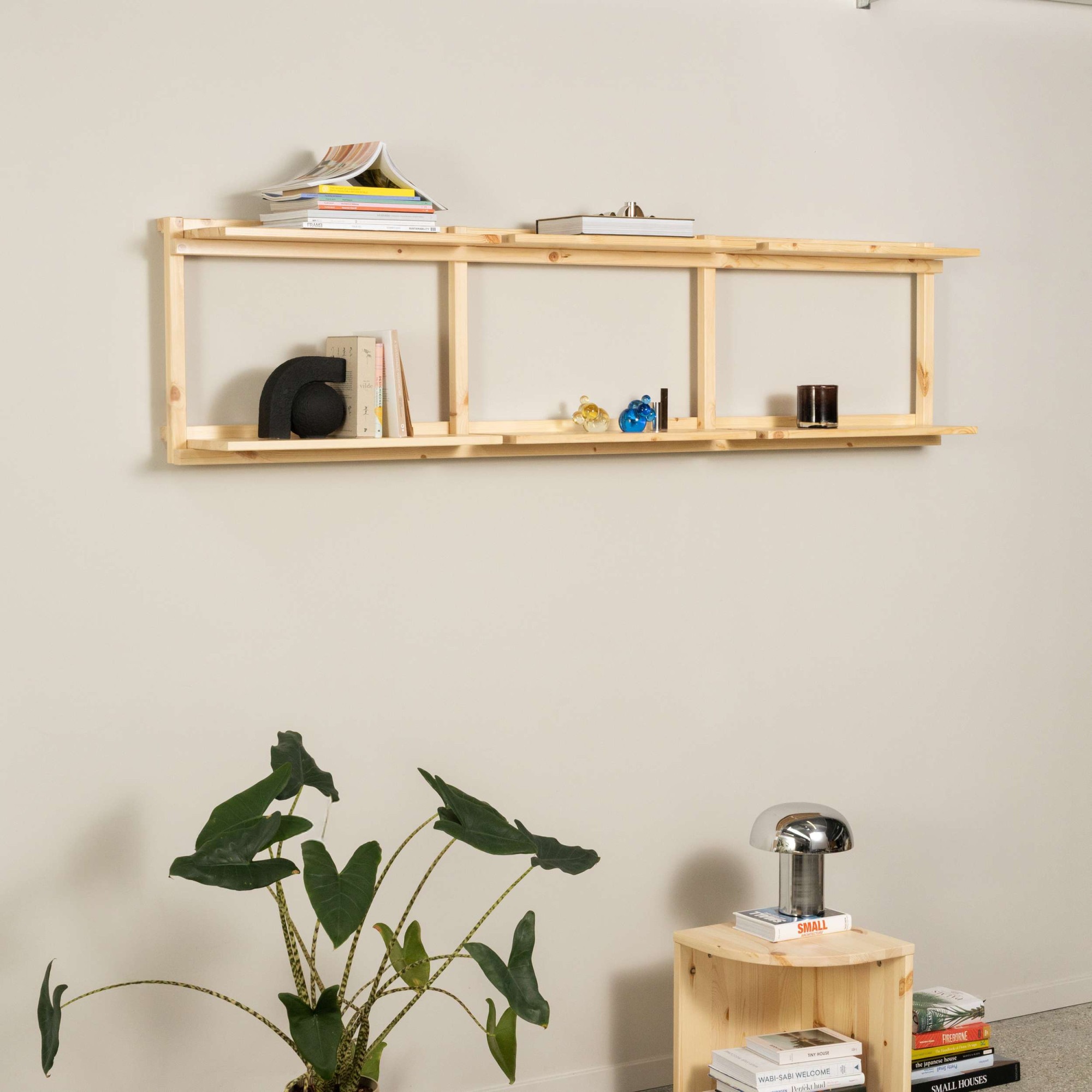 Karup Design Wandregal "Groove Shelving Wide, Wandregal, Aufbewahrung, Deko, Platzsparend" (B/T/H ca: 192x25,5x47,5cm), inkl. 6 Abnehmbare Regalböden aus FSC-zertifiziertem Massivholz