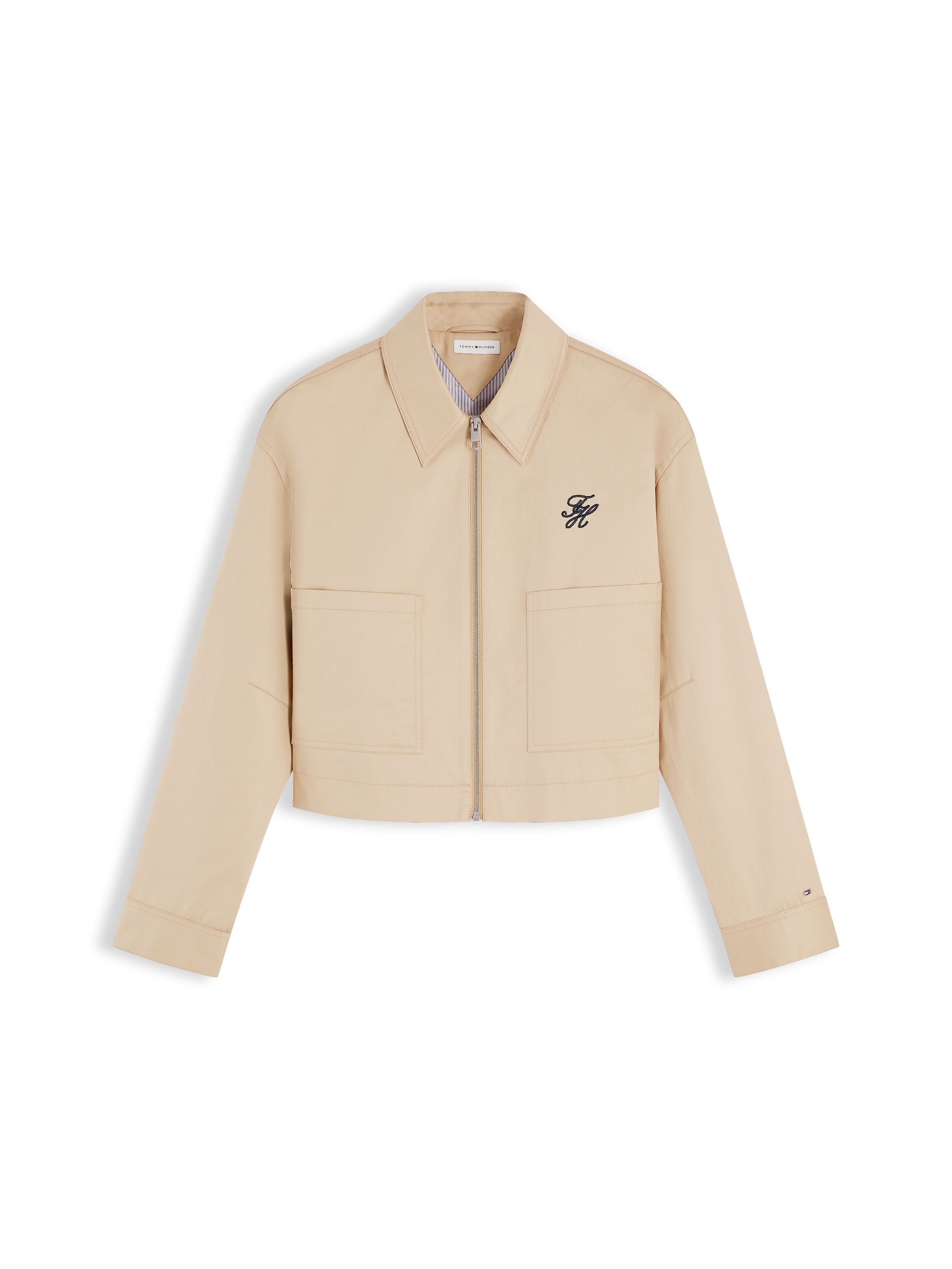 Tommy Hilfiger Veste courte »CHINO DRESSING SHORT JACKET« ohne Kapuze Baumwollmischung