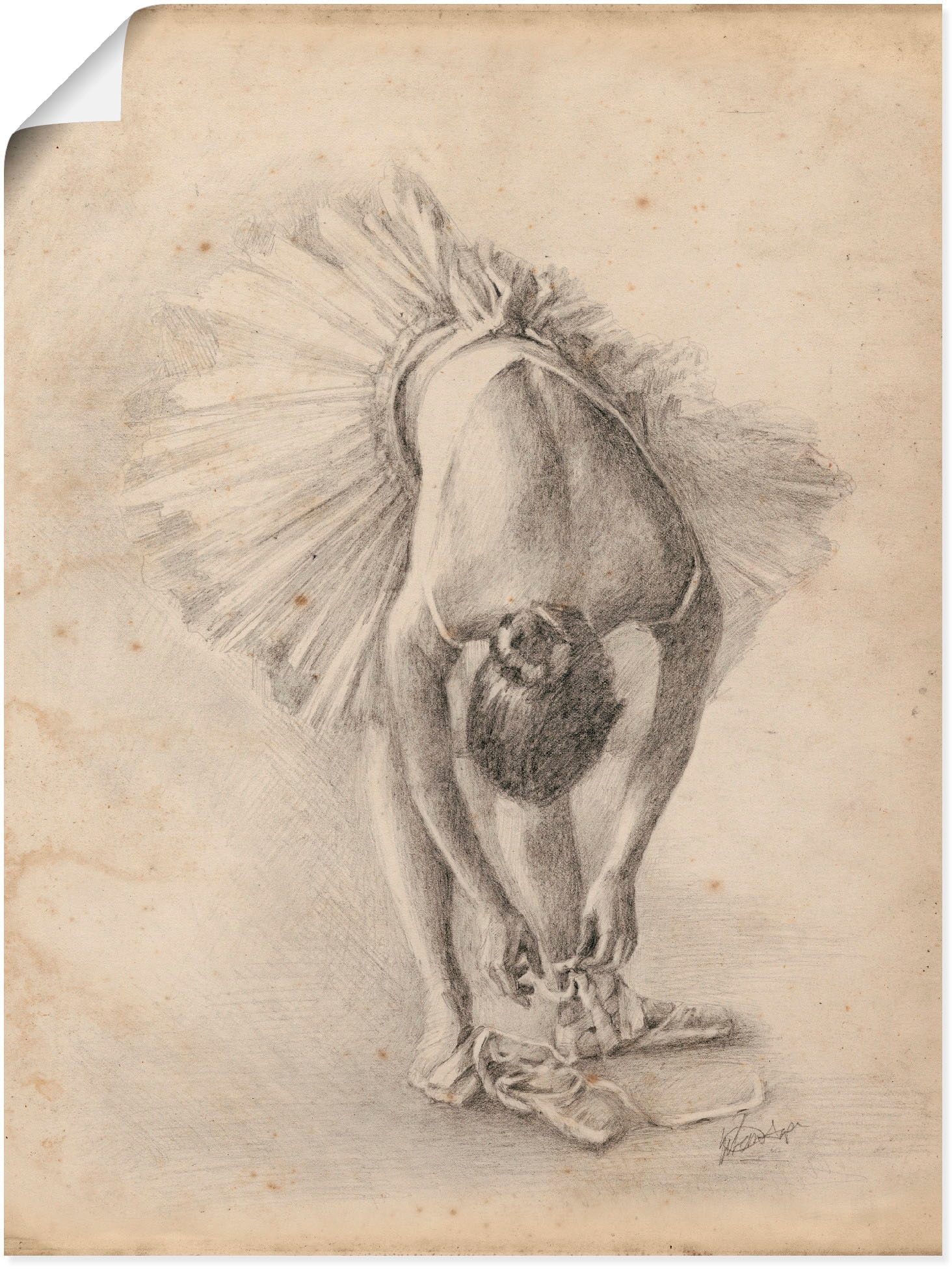Poster »Antike Ballerina Übung I«, Sport, (1 St.), als Alubild, Leinwandbild,...