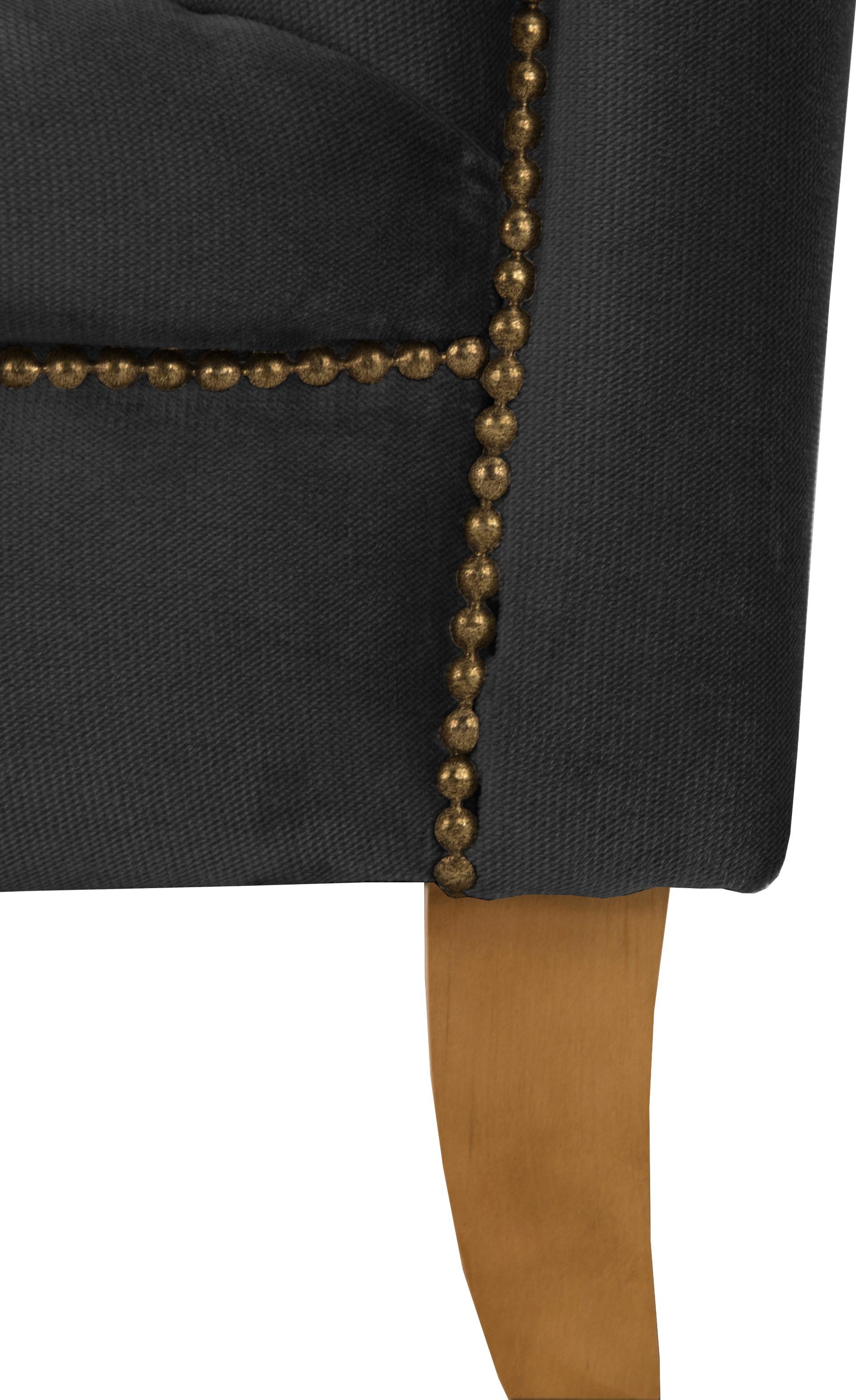 Home affaire Sessel »Newport modernes Chesterfield« mit Knopfheftung im Rücken, Keder und feinen Armlehnen