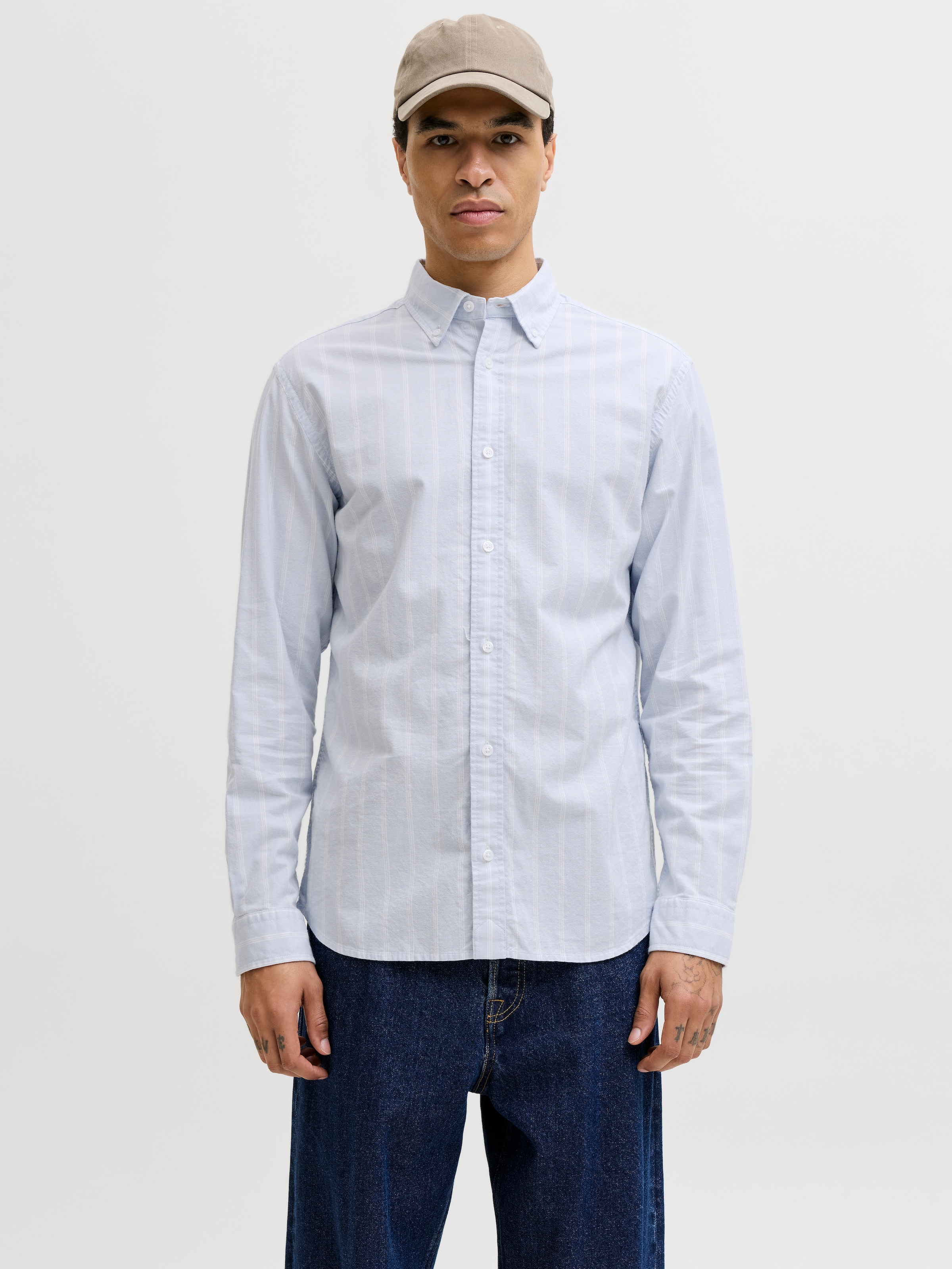 Jack & Jones Chemise à manches longues »JPRBLUHARVEY OXFORD L/S SHIRT SN« coton, coupe régulière
