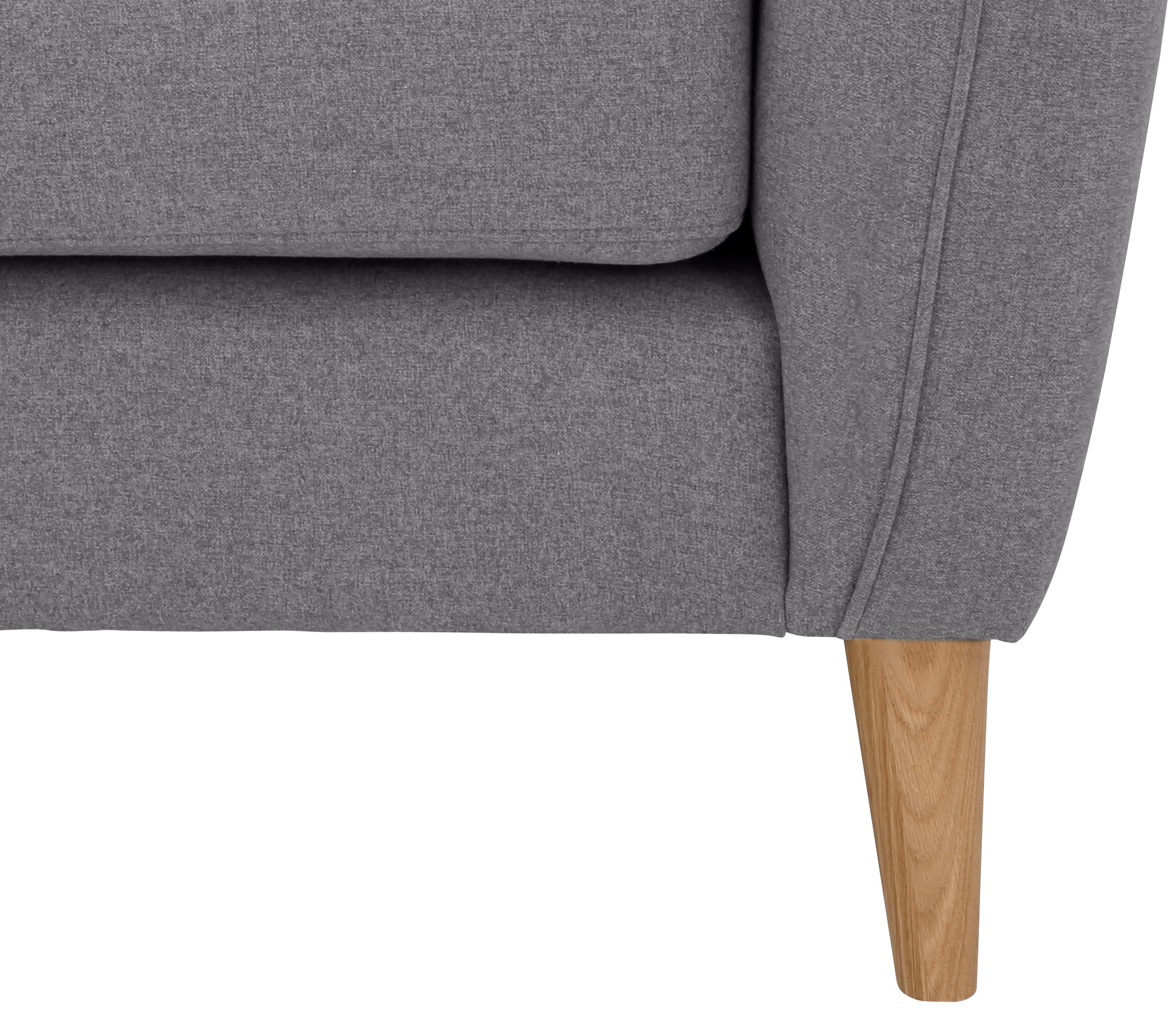 Home affaire Ecksofa »MARSEILLE (242/152cm),L-Form, Rec. rechts/links« Massivholzbeine Eiche, Landhausstil, Wellenunterfederung