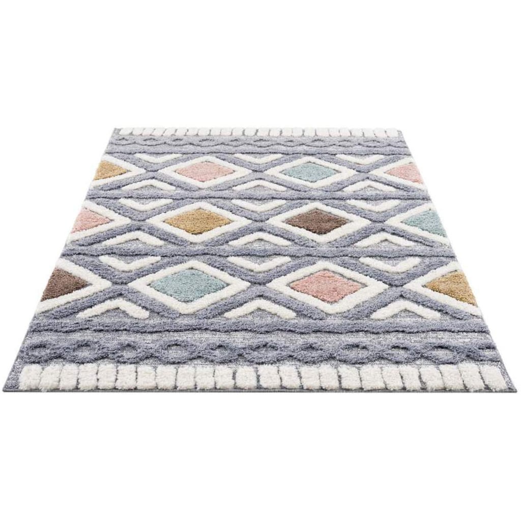 Carpet City Hochflor-Teppich »Focus 3382, Boho-Style«, rechteckig
