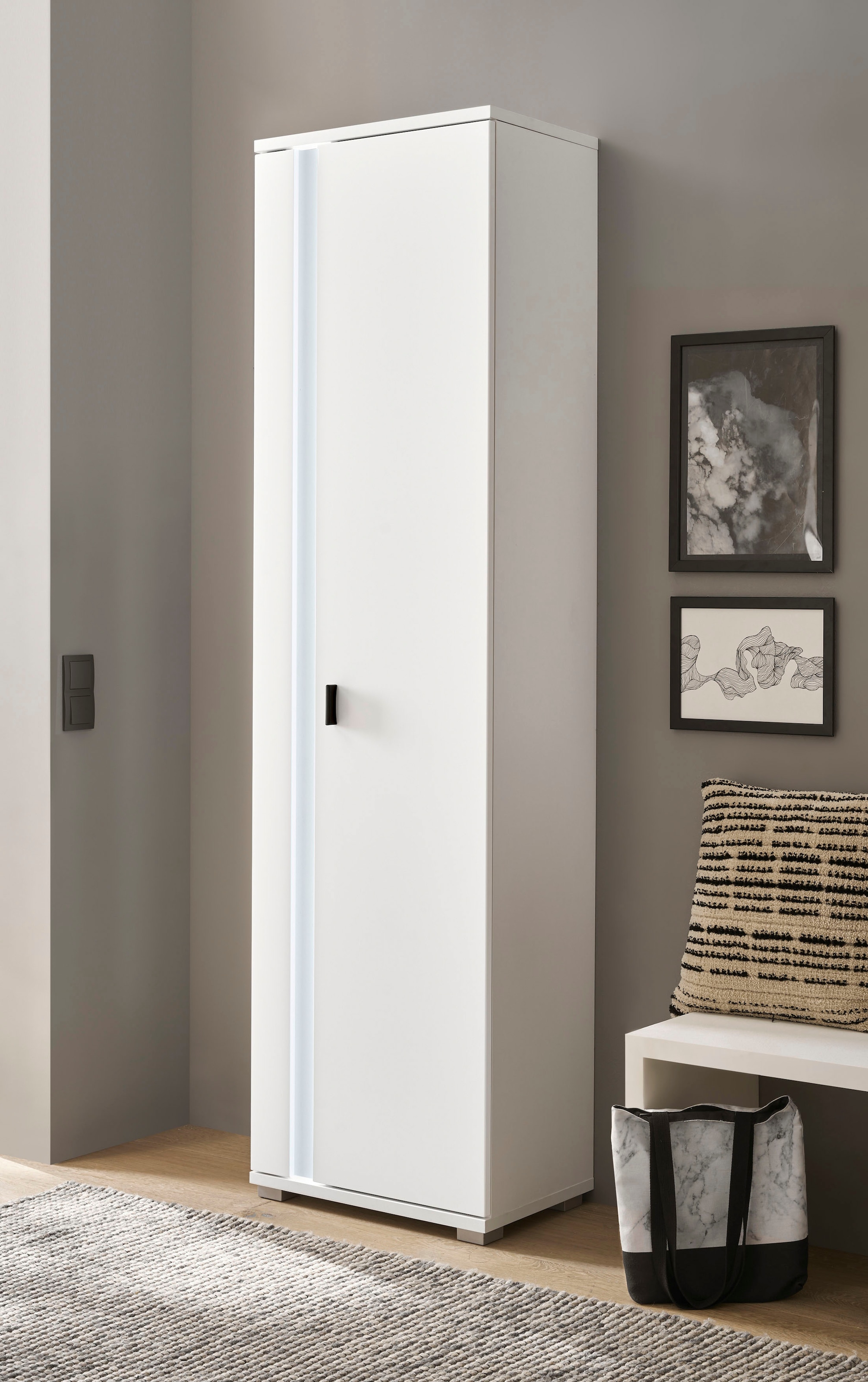 INOSIGN Mehrzweckschrank »LONG ISLAND« 1 Stk. tlg. in moderner Trendfarbe,inklusive senkrechter Beleuchtung,Breite 55 cm