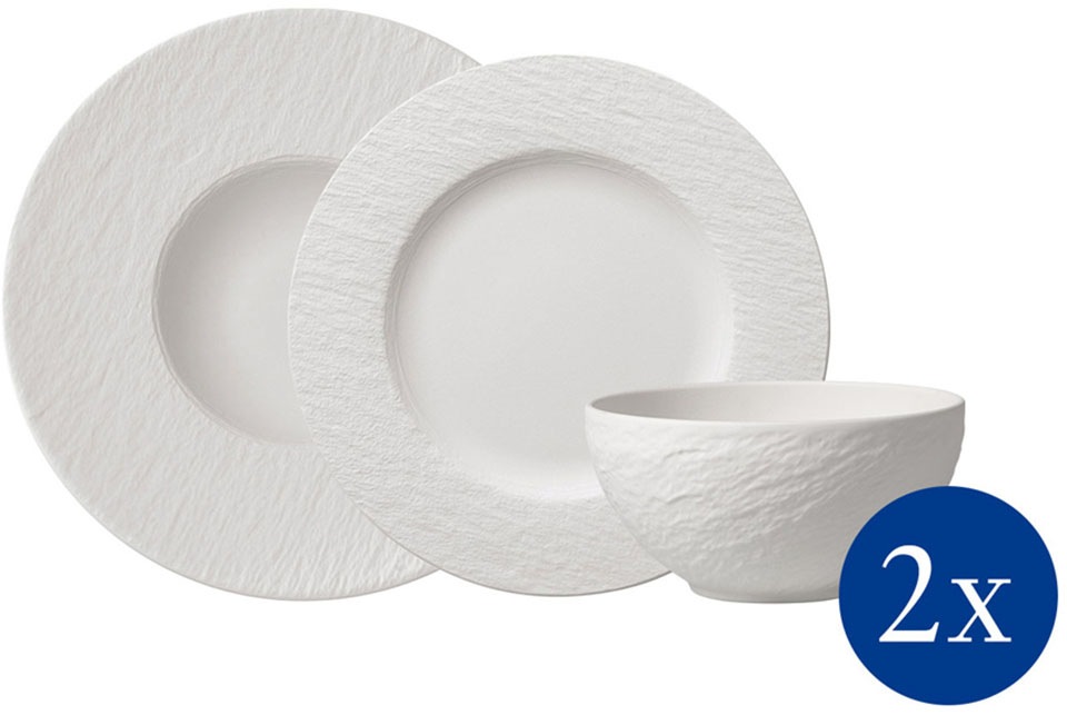 Image of Villeroy & Boch Geschirr-Set »Manufacture Rock Starter«, (Set, 6 tlg.), handwerktlicher Stil, strukturierte matte Oberfläche bei Ackermann Versand Schweiz
