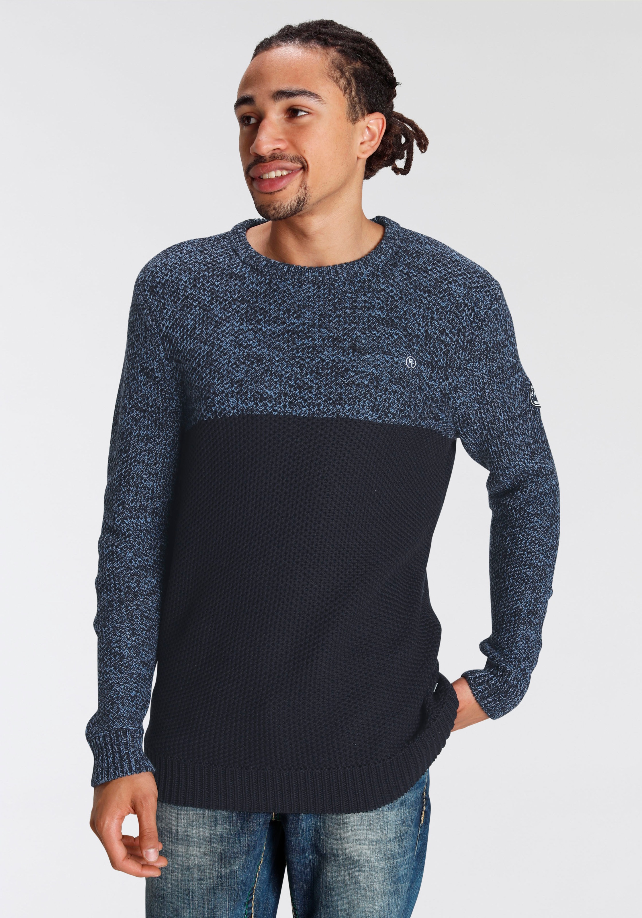 Image of TOM TAILOR Polo Team Rundhalspullover, meliert bei Ackermann Versand Schweiz