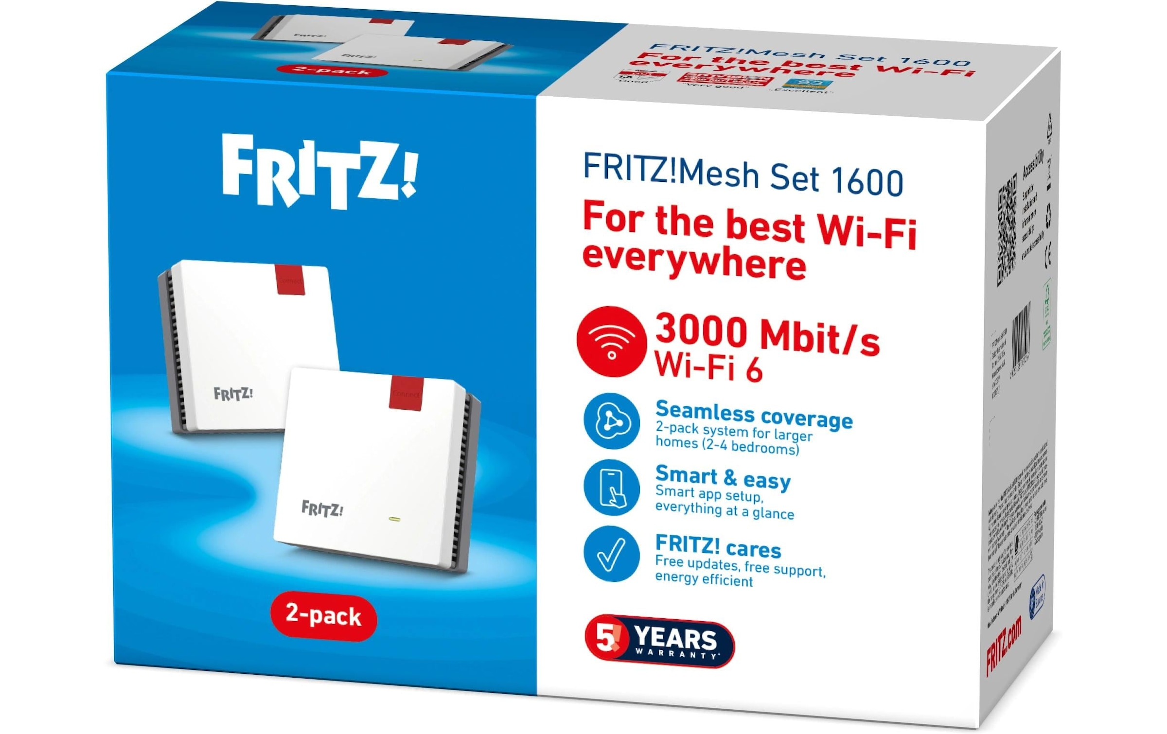   WLAN-Repeater »FRITZ! FRITZ!Mesh Wi-Fi Set 1600 2-pack Edition International«