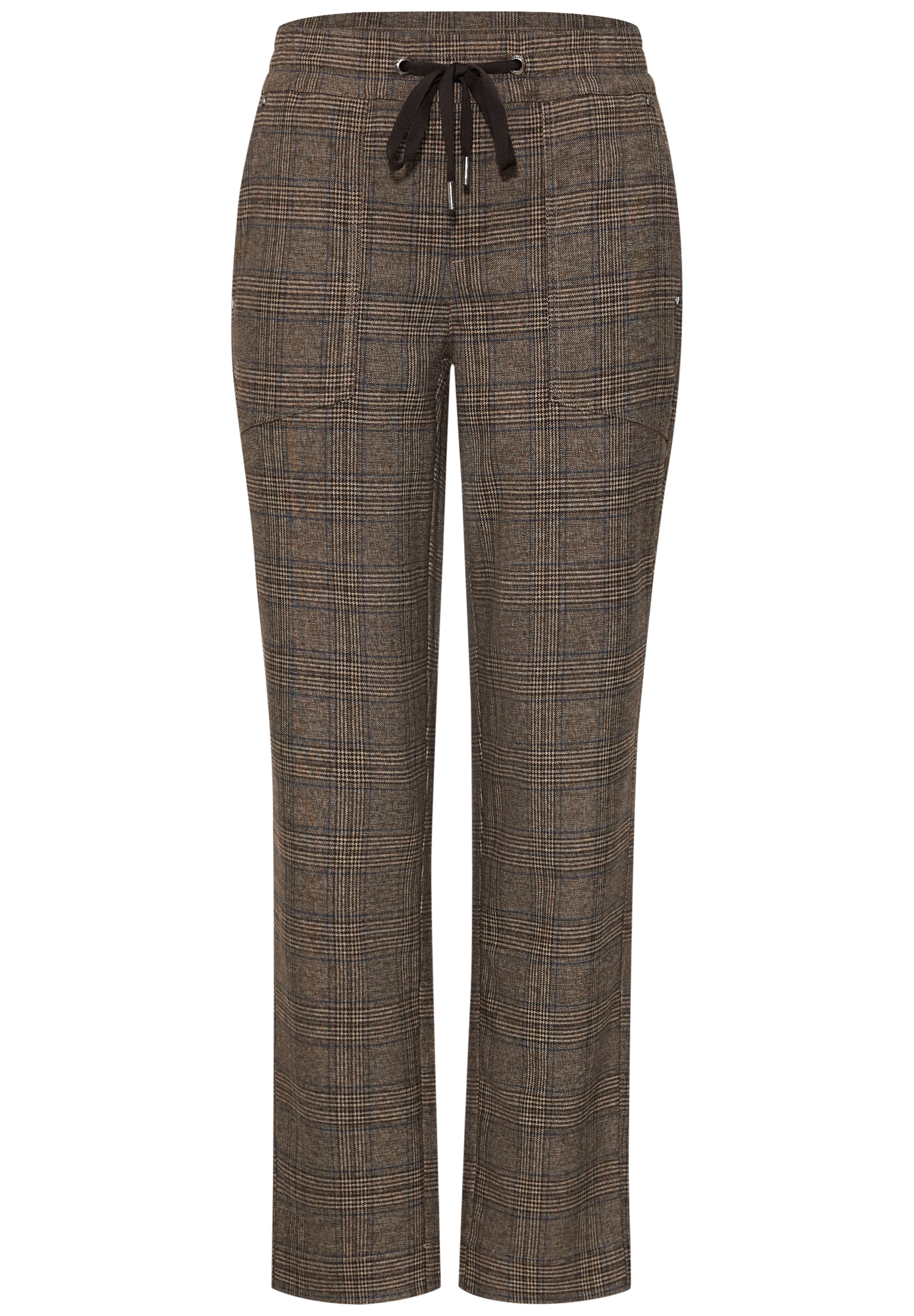 STREET ONE Pantalon en tissu »Style Bonny«  avec motif à carreaux / bande élastique avec cordon