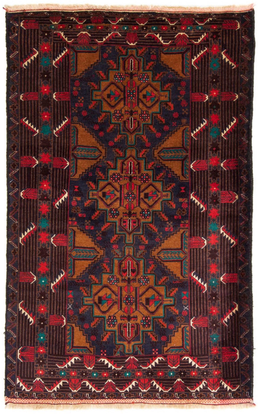 Image of morgenland Hochflor-Läufer »Belutsch Medaillon Multicolore 184 x 110 cm«, rechteckig, 0,8 mm Höhe, Handgeknüpft bei Ackermann Versand Schweiz