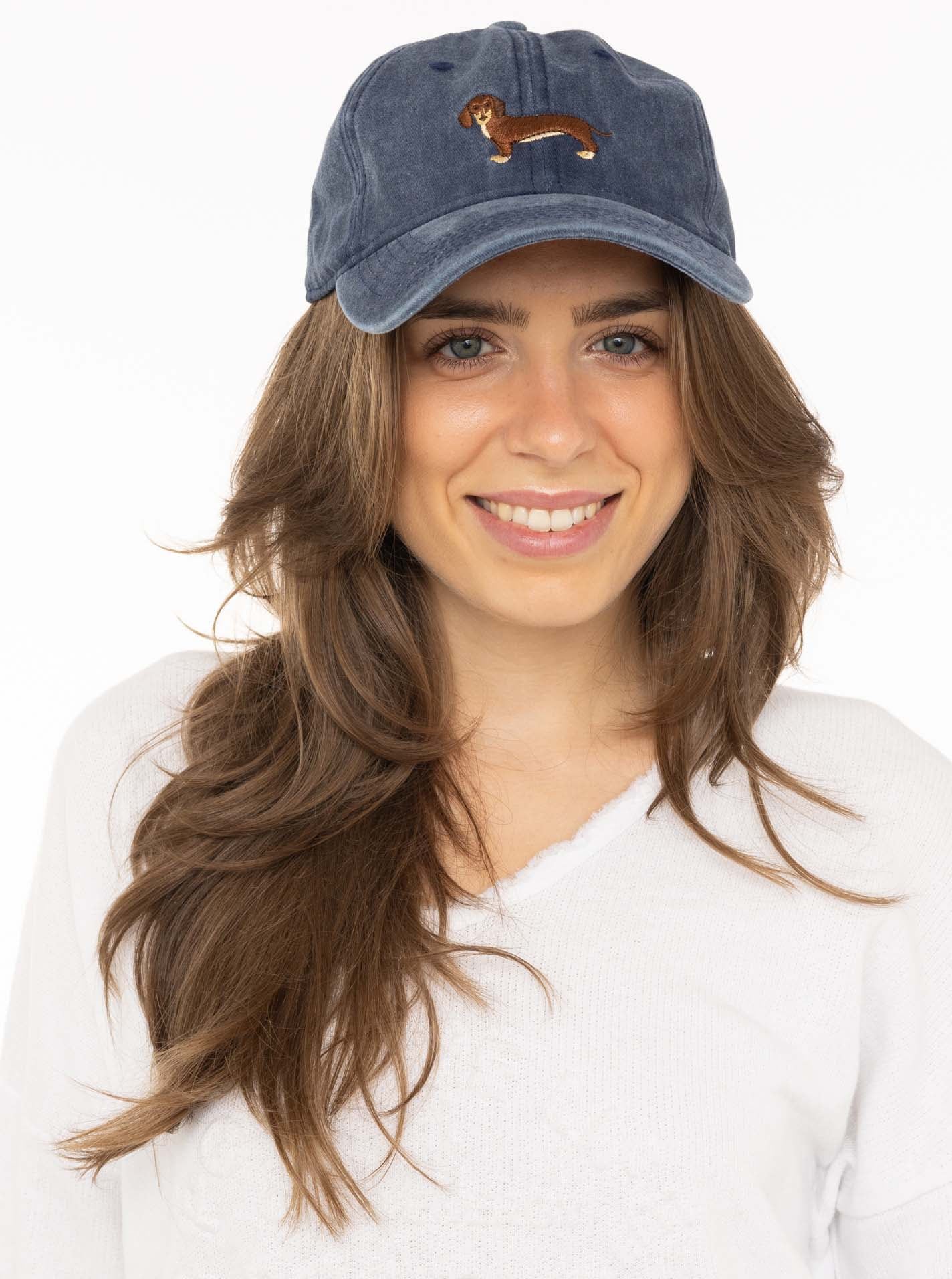 Zwillingsherz Casquette de baseball »"Dackel"« Dackelmotiv gestickt, moderner Vintage Look