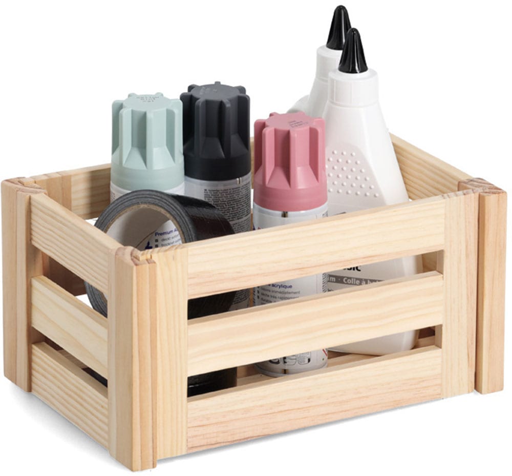 Zeller Present Boîte de rangement »'Leisten', Kiefer« natürliches Holz, vielseitig, Stecksystem