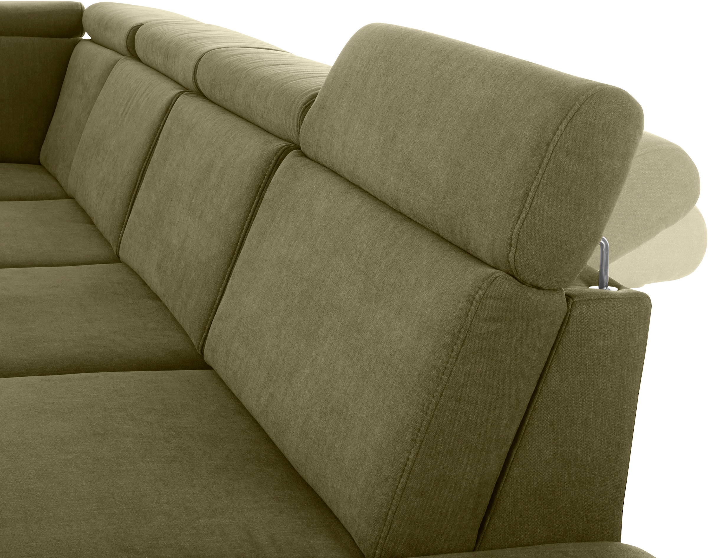 sit&more Wohnlandschaft »Brisbane U-Form«, Fusshöhe 12 cm, inklusive Sitztiefen-, Armteil- und Kopfteilverstellung
