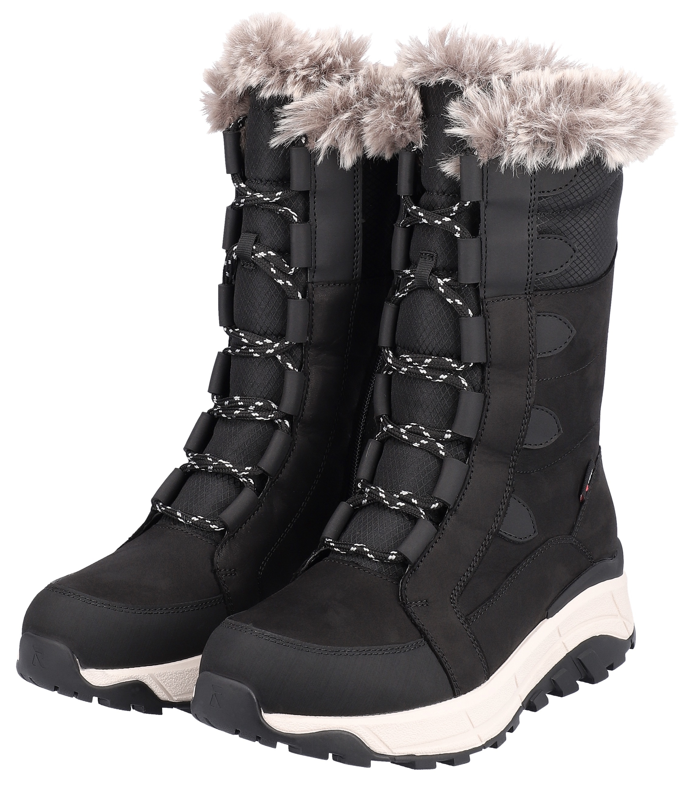 Image of RIEKER Sport Winterboots, Schneeboots, Winterboots mit Lammwollfutter, Fiber Grip Laufsohle